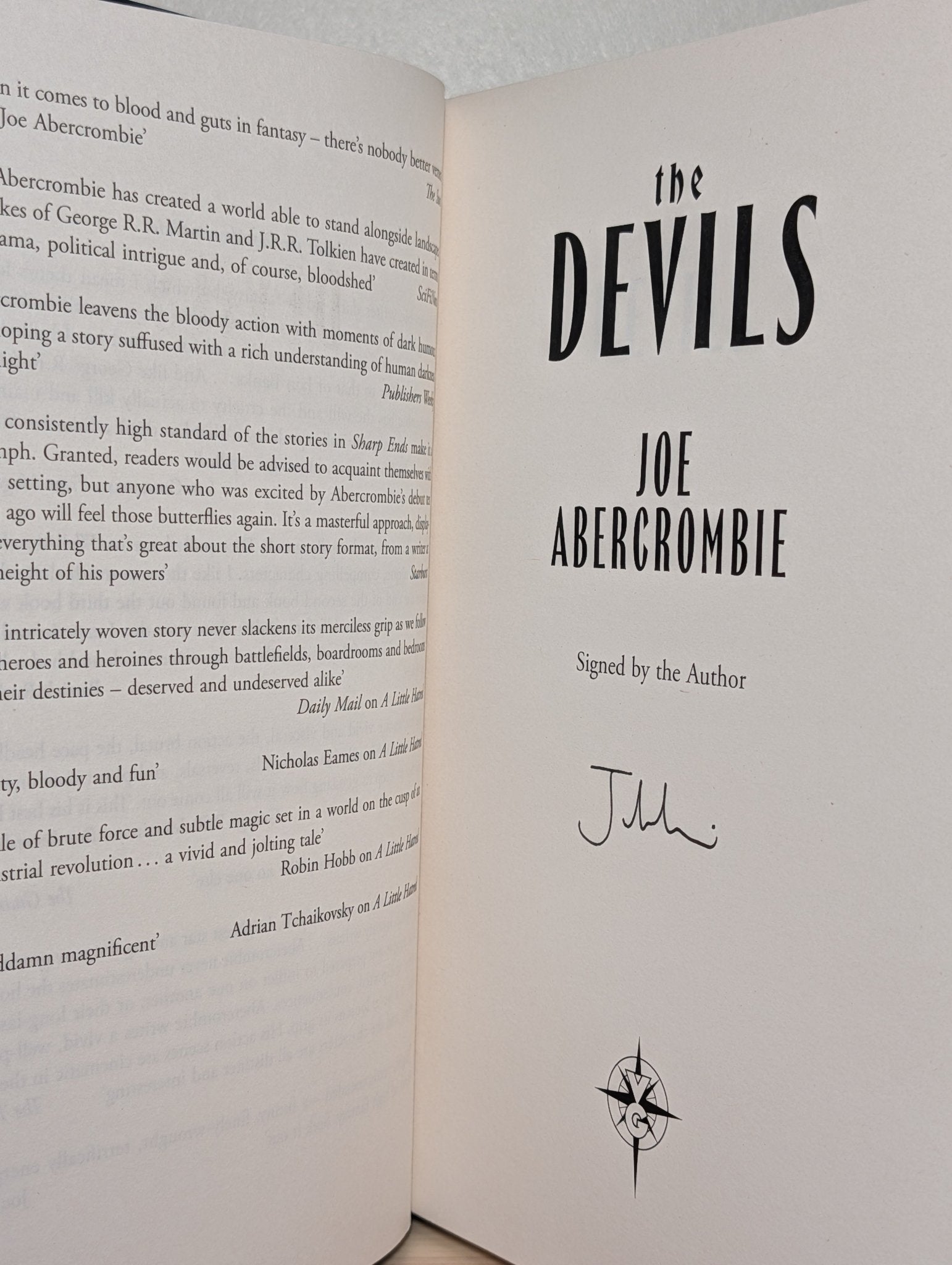 The Devils by Joe Abercrombie (Signed) - Fialta Books