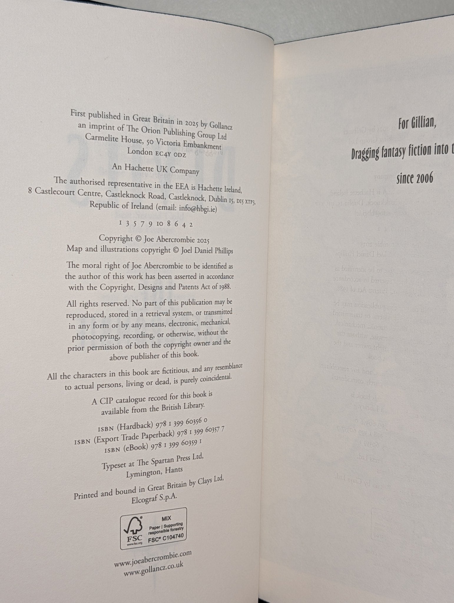 The Devils by Joe Abercrombie (Signed First Edition with black edges) - Fialta Books