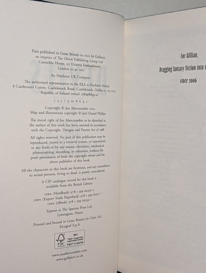 The Devils by Joe Abercrombie (Signed First Edition with black edges) - Fialta Books