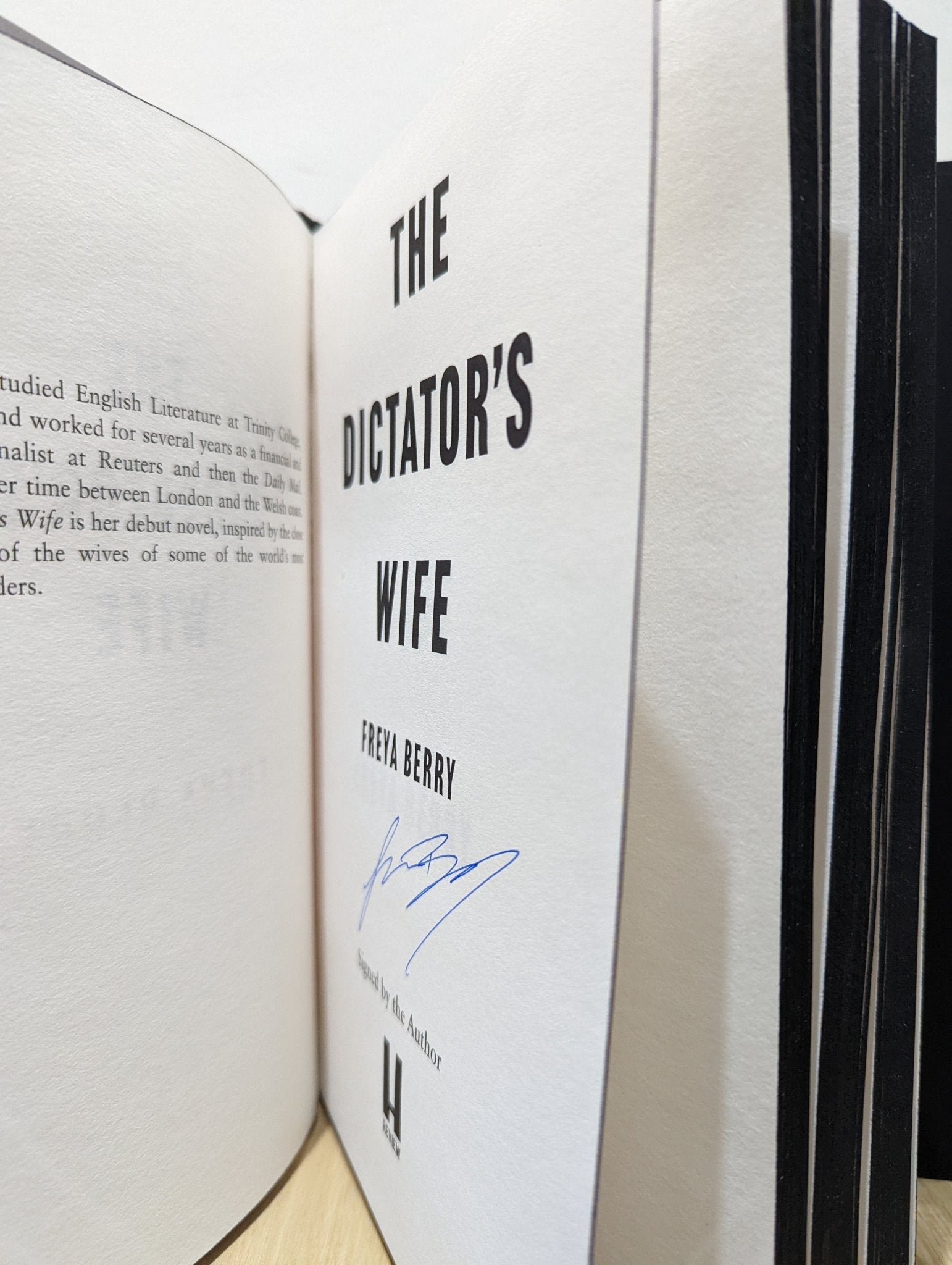 The Dictator's Wife by Freya Berry (Signed First Edition with sprayed edges) - Fialta Books
