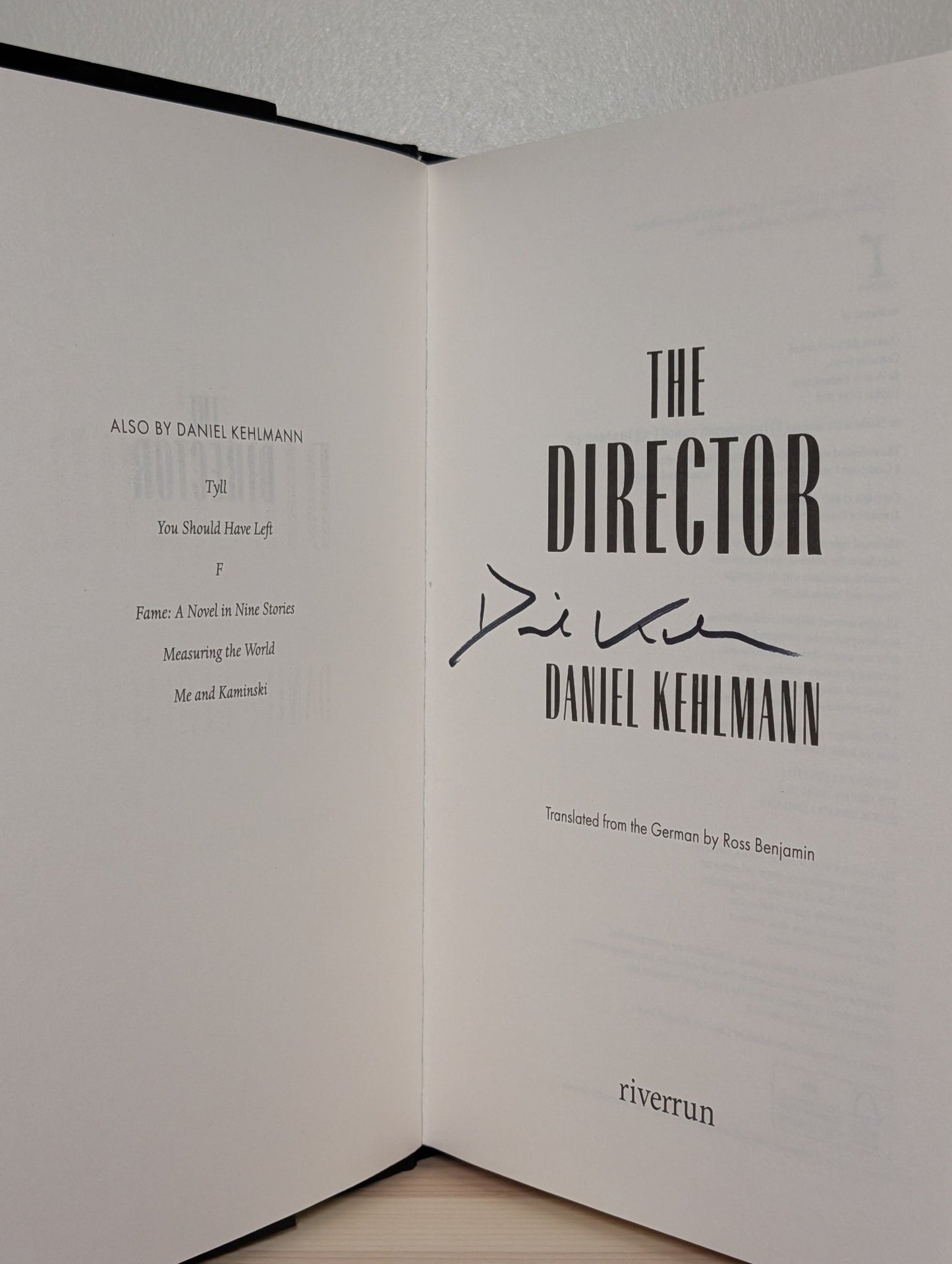 The Director by Daniel Kehlmann (Signed First Edition) - Fialta Books