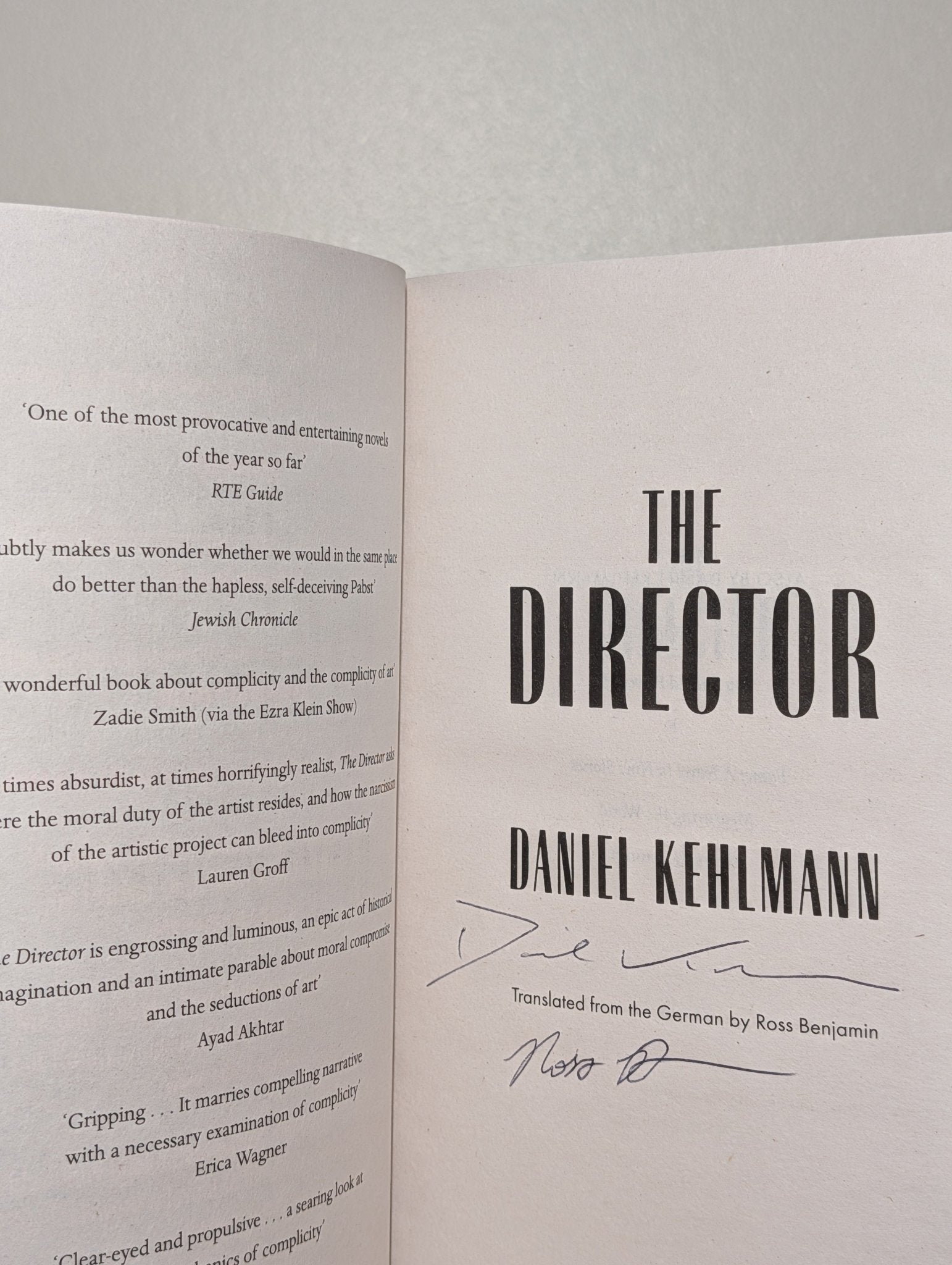The Director by Daniel Kehlmann (Signed Paperback Edition) - Fialta Books