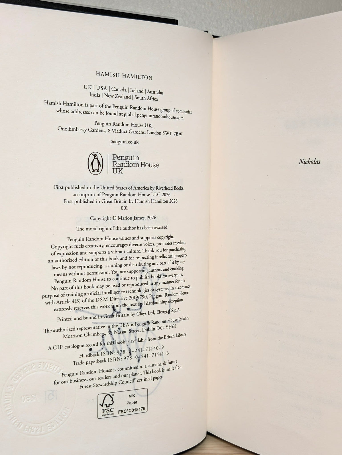 The Disappearers by Marlon James (Signed Numbered First Edition) - Fialta Books