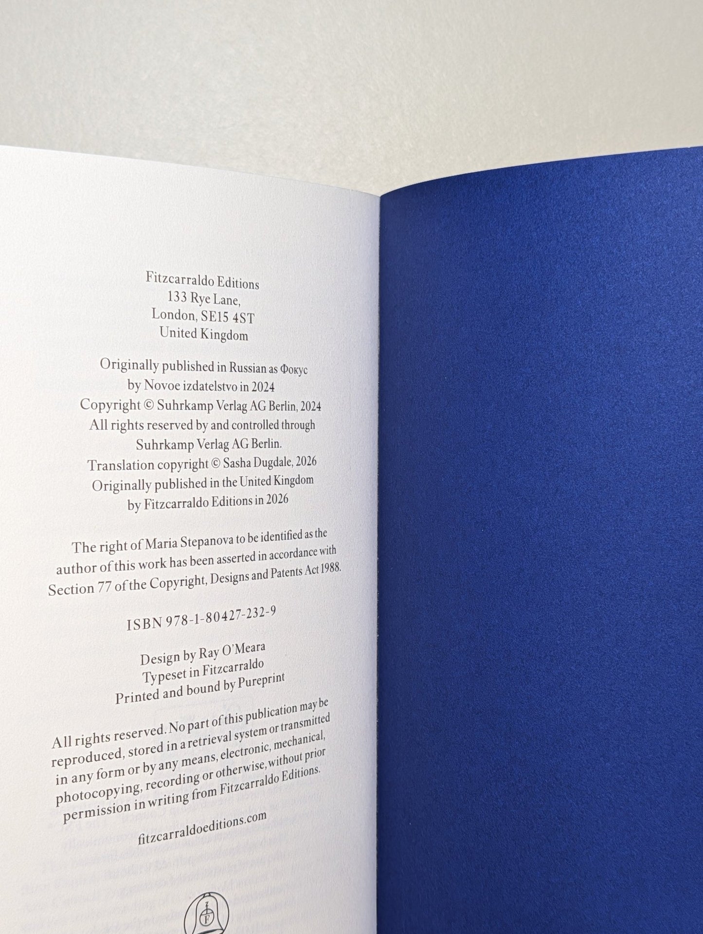 The Disappearing Act by Maria Stepanova (Signed First Edition) - Fialta Books