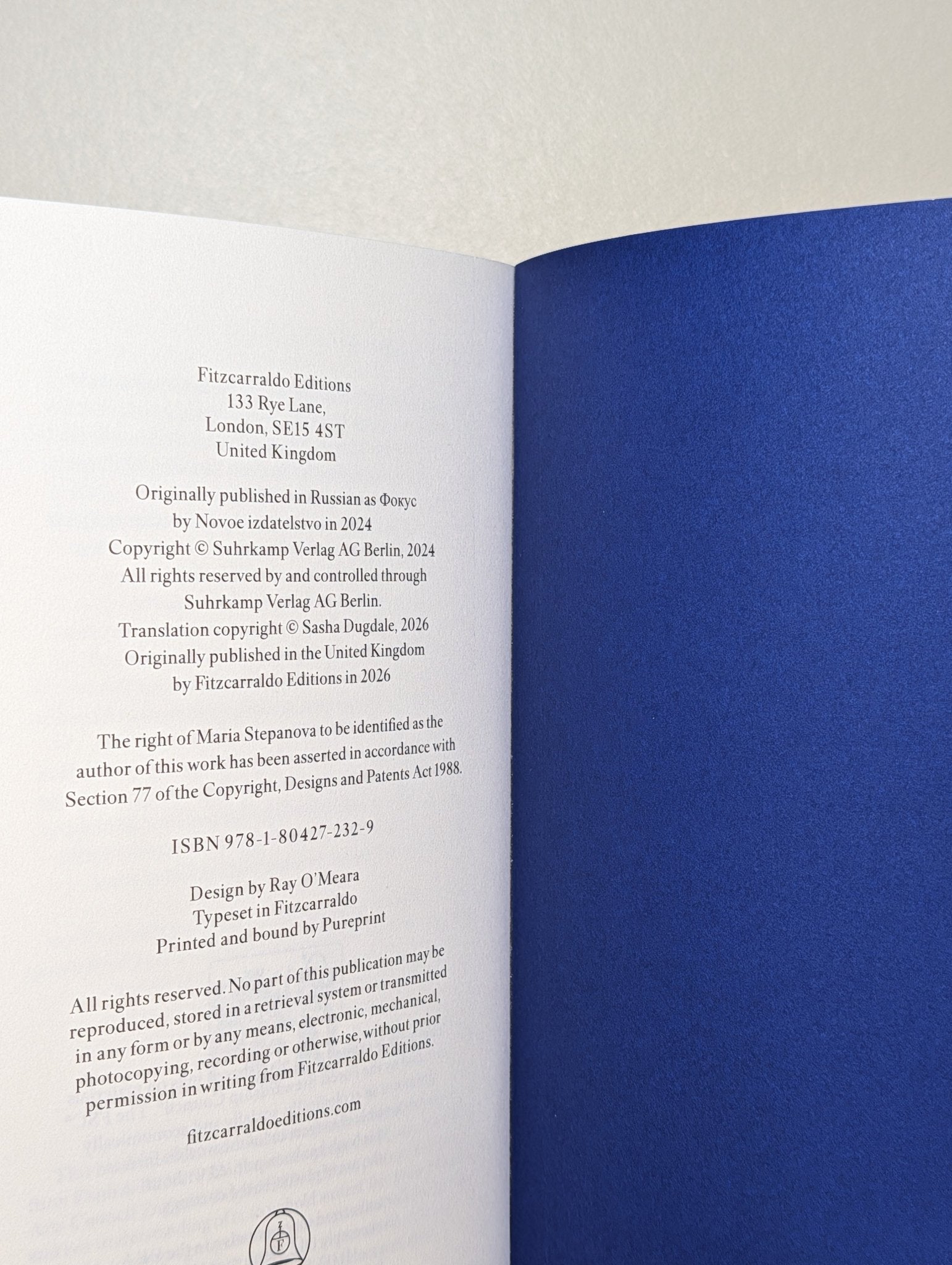 The Disappearing Act by Maria Stepanova (Signed First Edition) - Fialta Books