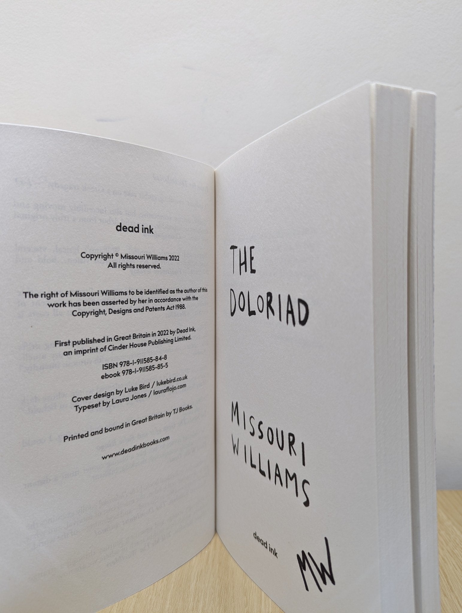 The Doloriad by Missouri Williams (Signed First Edition) - Fialta Books
