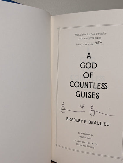 Dragons of Deepwood Fen; God of Countless Guises by Bradley P. Beaulieu (Signed with sprayed edges) - Fialta Books