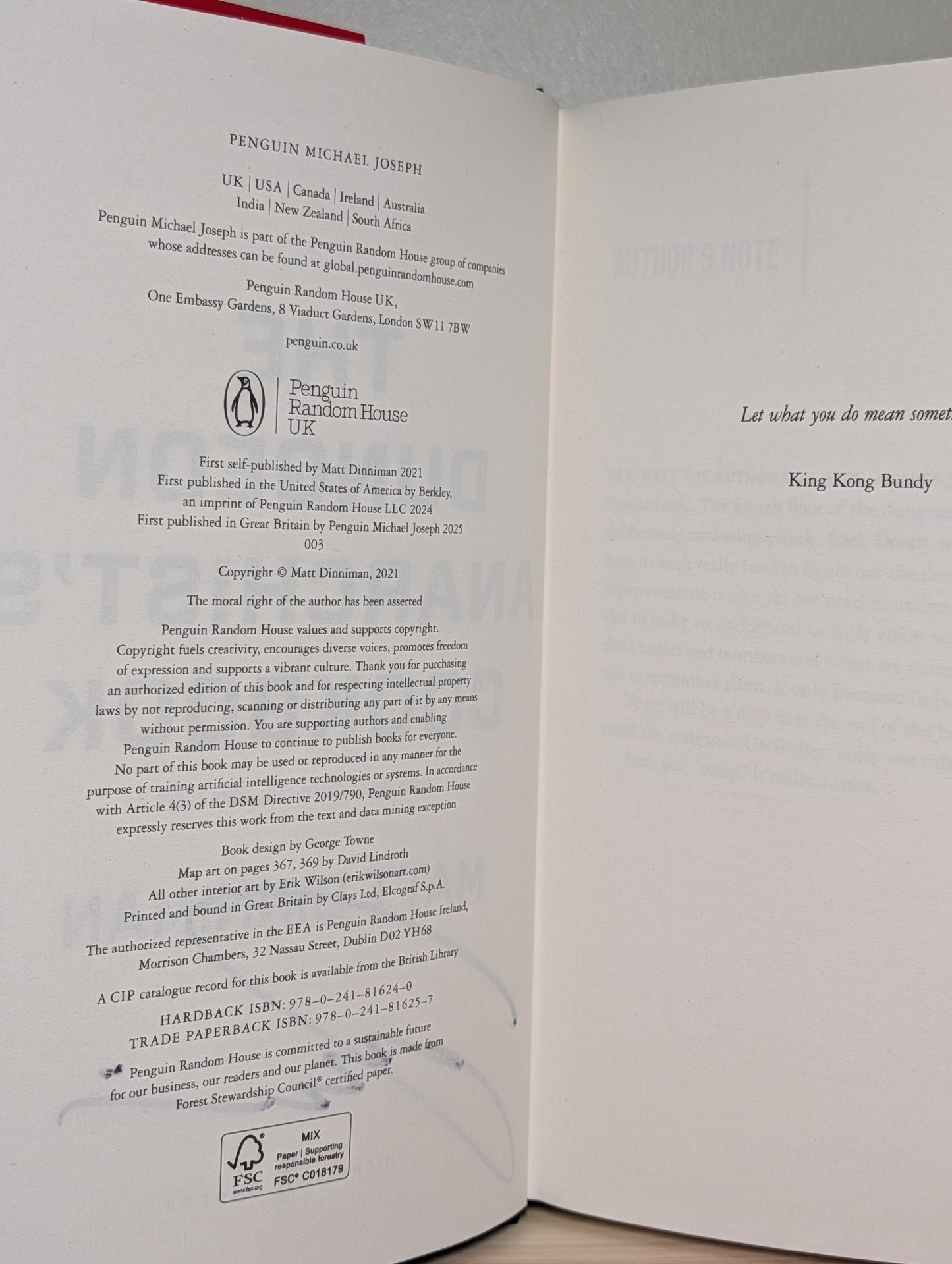 The Dungeon Anarchist's Cookbook: Dungeon Crawler Carl Book 3 by Matt Dinniman (Signed) - Fialta Books