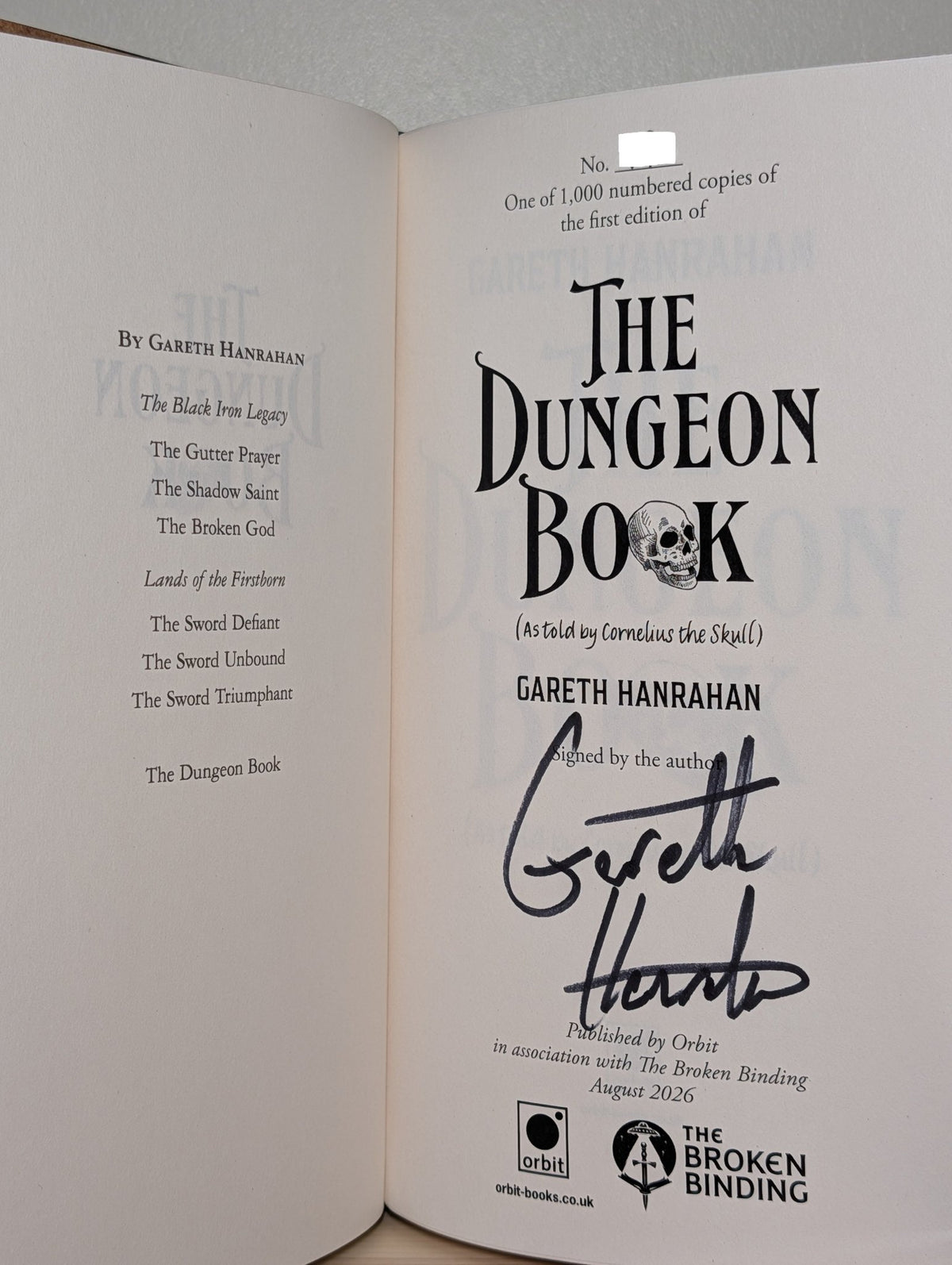 The Dungeon Book by Gareth Hanrahan (Signed First Edition with sprayed edges) - Fialta Books