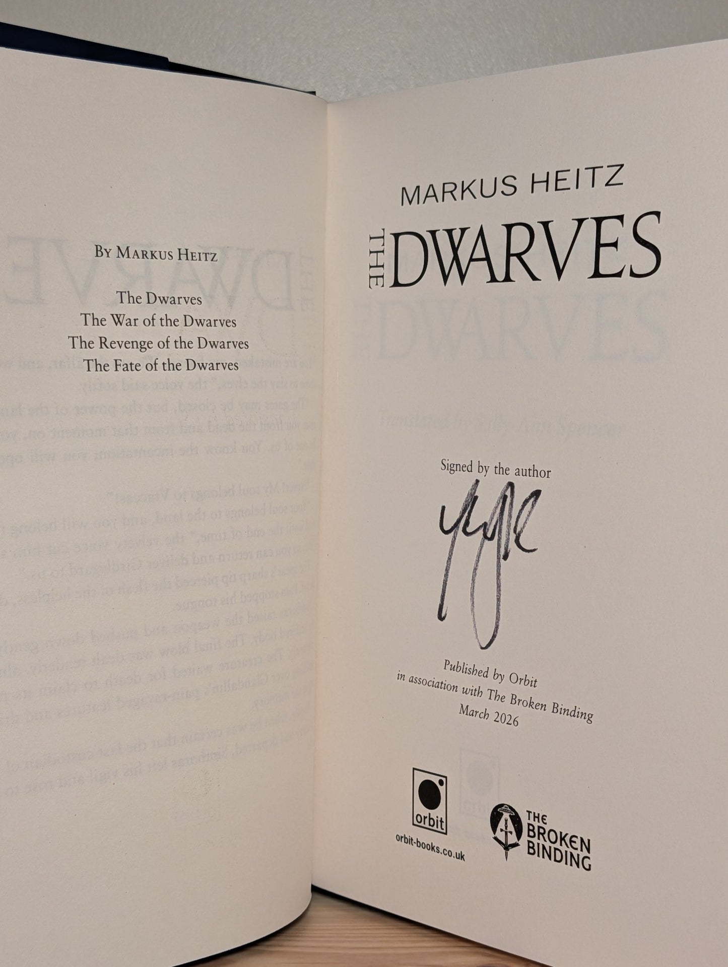 The Dwarves; The War of The Dwarves by Markus Heitz (Signed Deluxe Edition with sprayed edges) - Fialta Books
