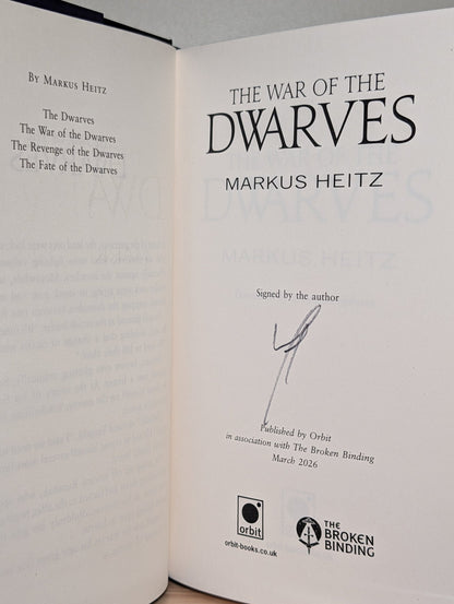 The Dwarves; The War of The Dwarves by Markus Heitz (Signed Deluxe Edition with sprayed edges) - Fialta Books