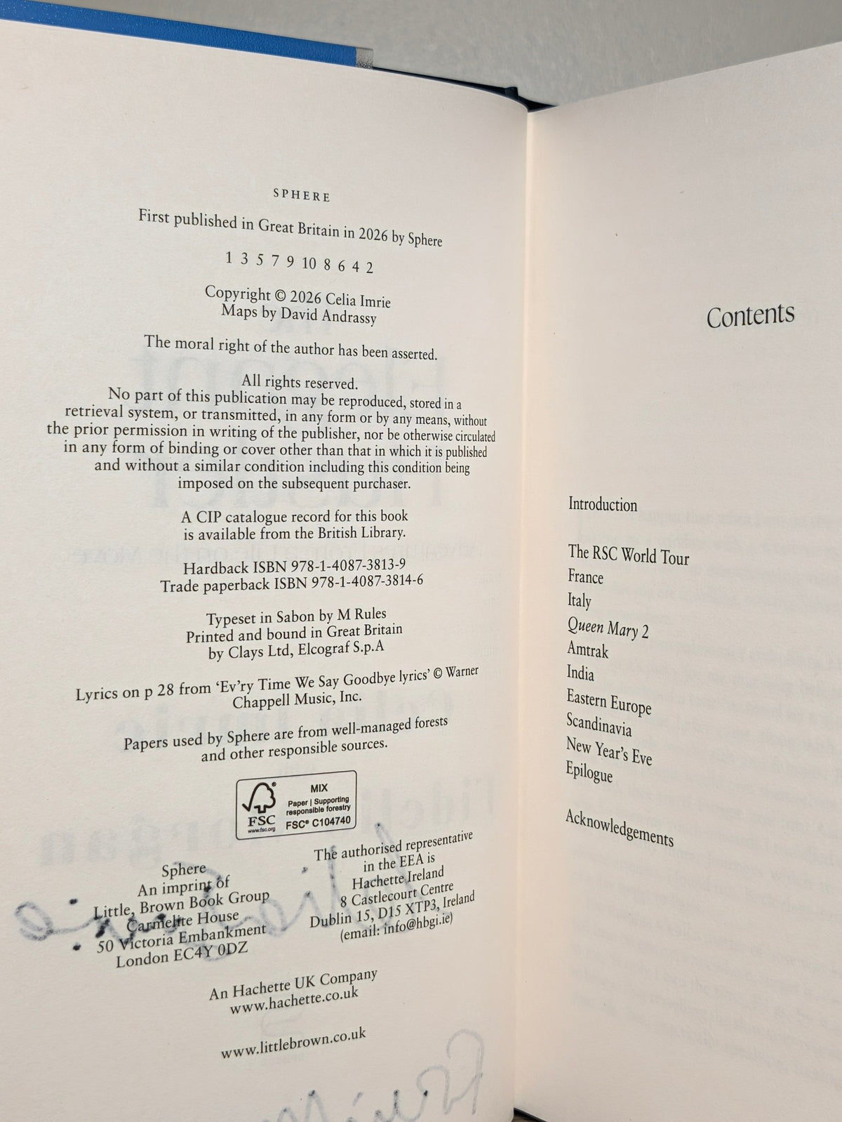 The Elegant Hustler: My Life in Adventures by Celia Imrie (Double Signed First Edition) - Fialta Books