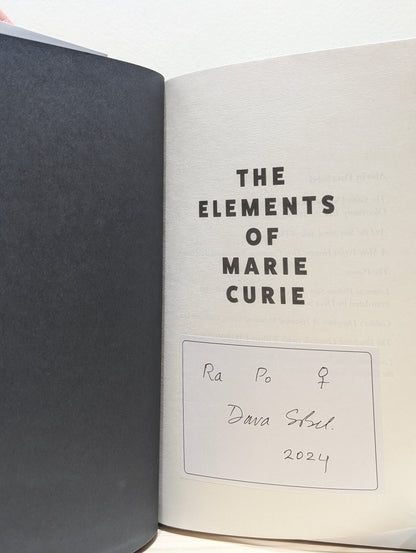 The Elements of Marie Curie by Dava Sobel (Signed First Edition) - Fialta Books