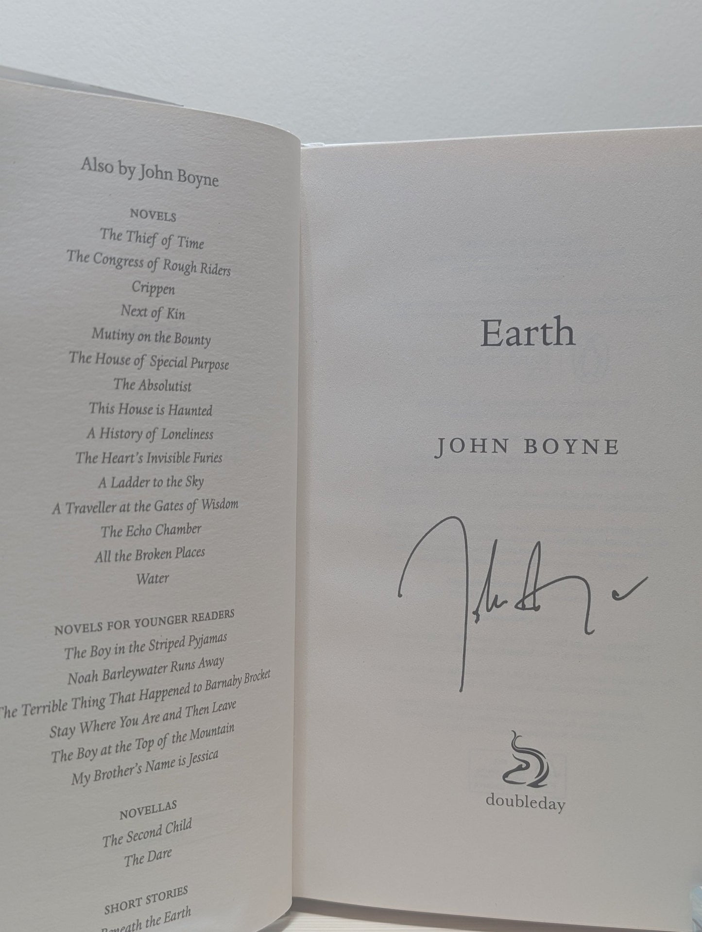 The Elements: Water; Earth; Fire; Air by John Boyne (Signed First Edition Set) - Fialta Books