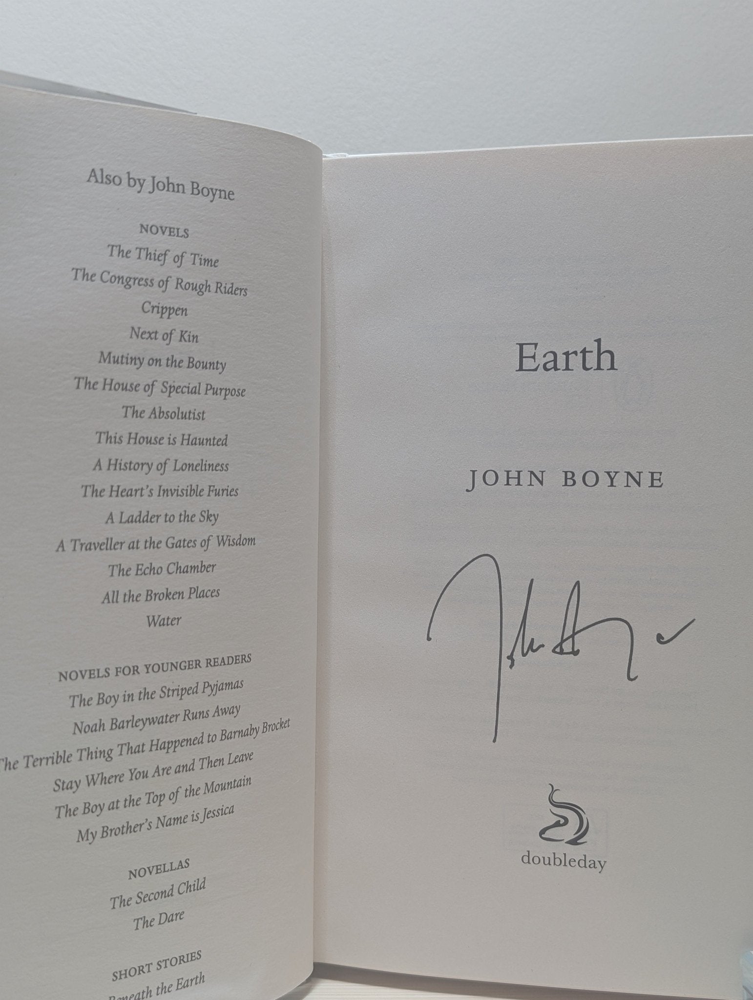 The Elements: Water; Earth; Fire; Air by John Boyne (Signed First Edition Set) - Fialta Books