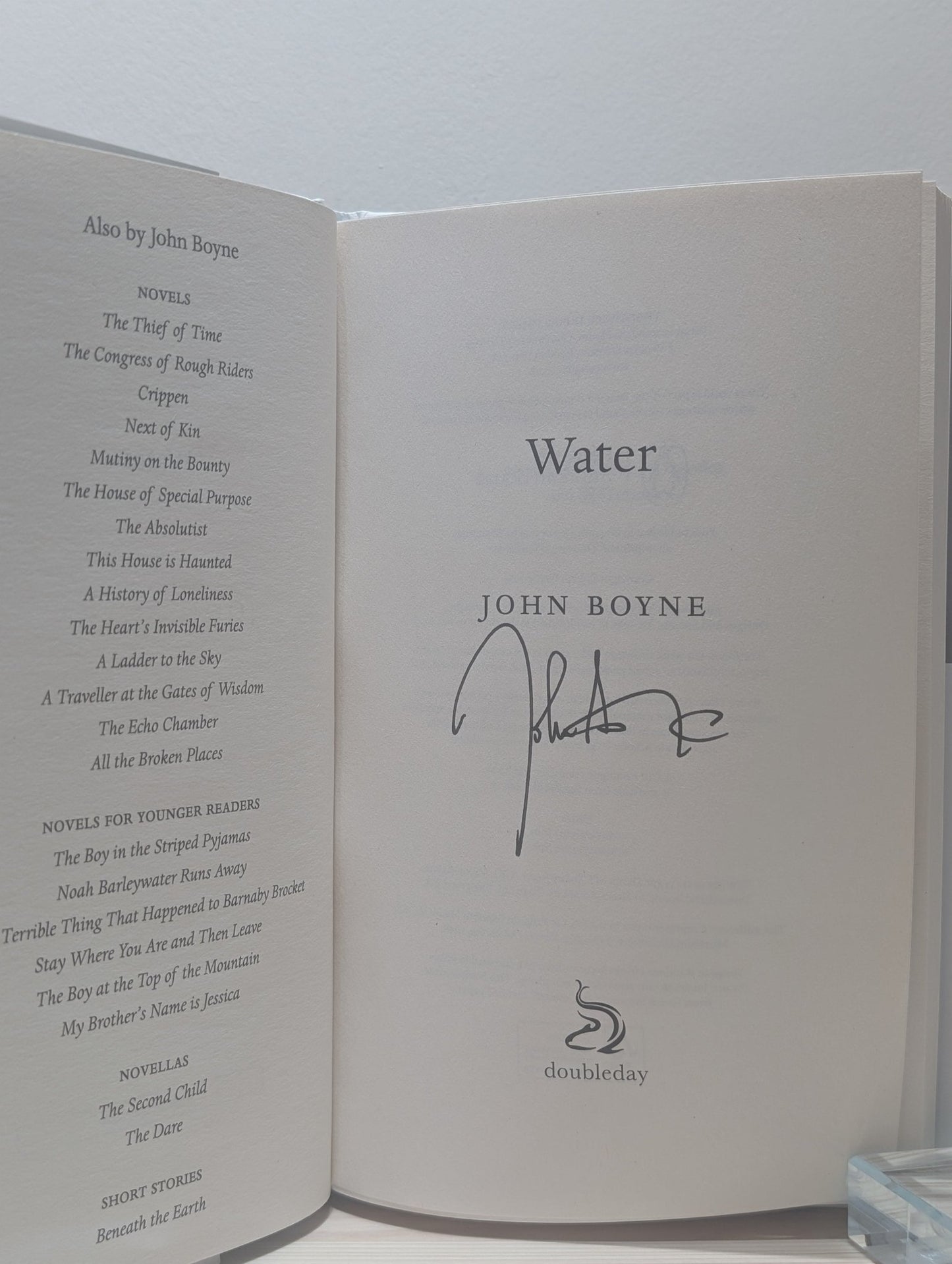 The Elements: Water; Earth; Fire; Air by John Boyne (Signed First Edition Set) - Fialta Books