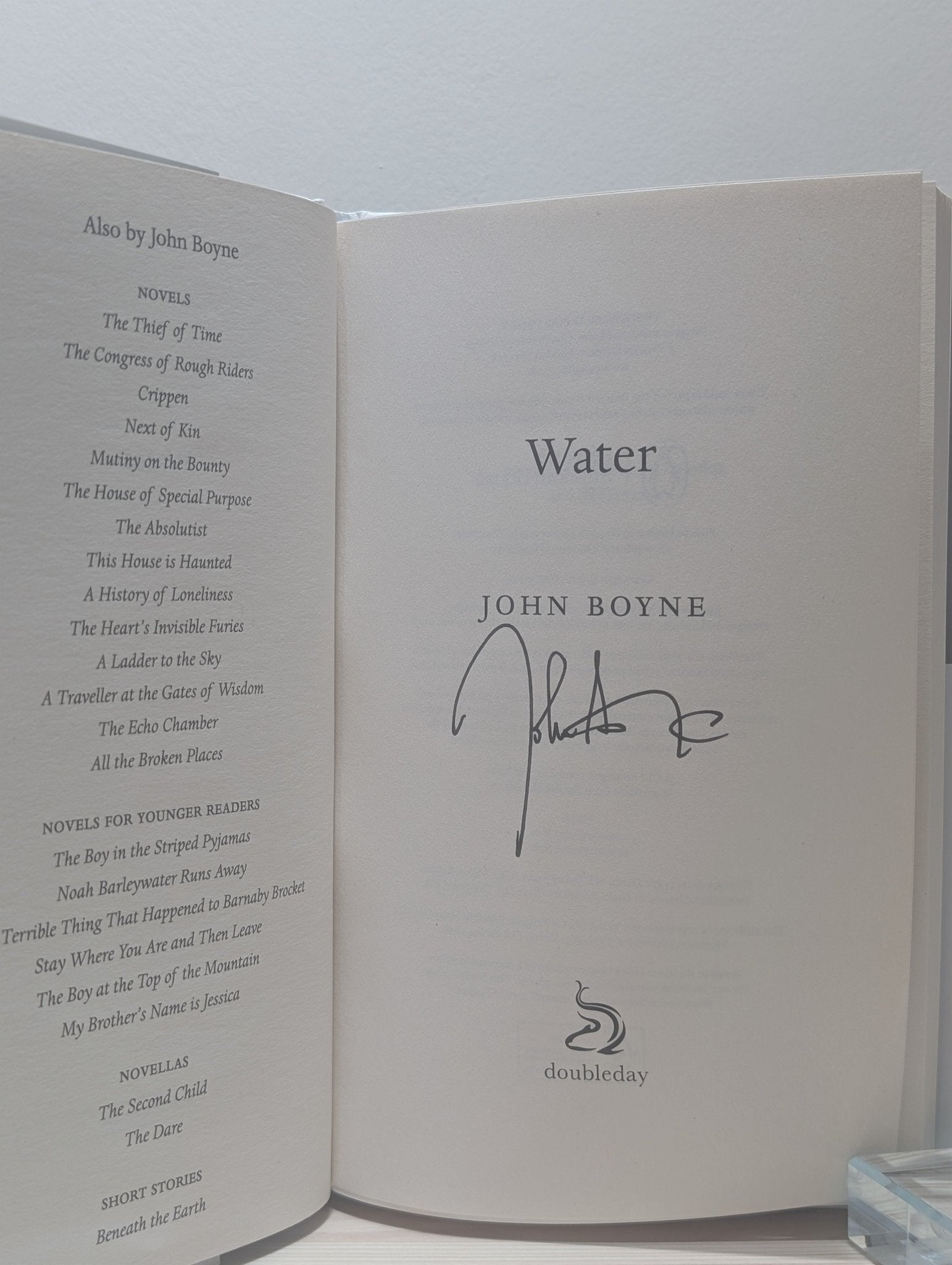 The Elements: Water; Earth; Fire; Air by John Boyne (Signed First Edition Set) - Fialta Books