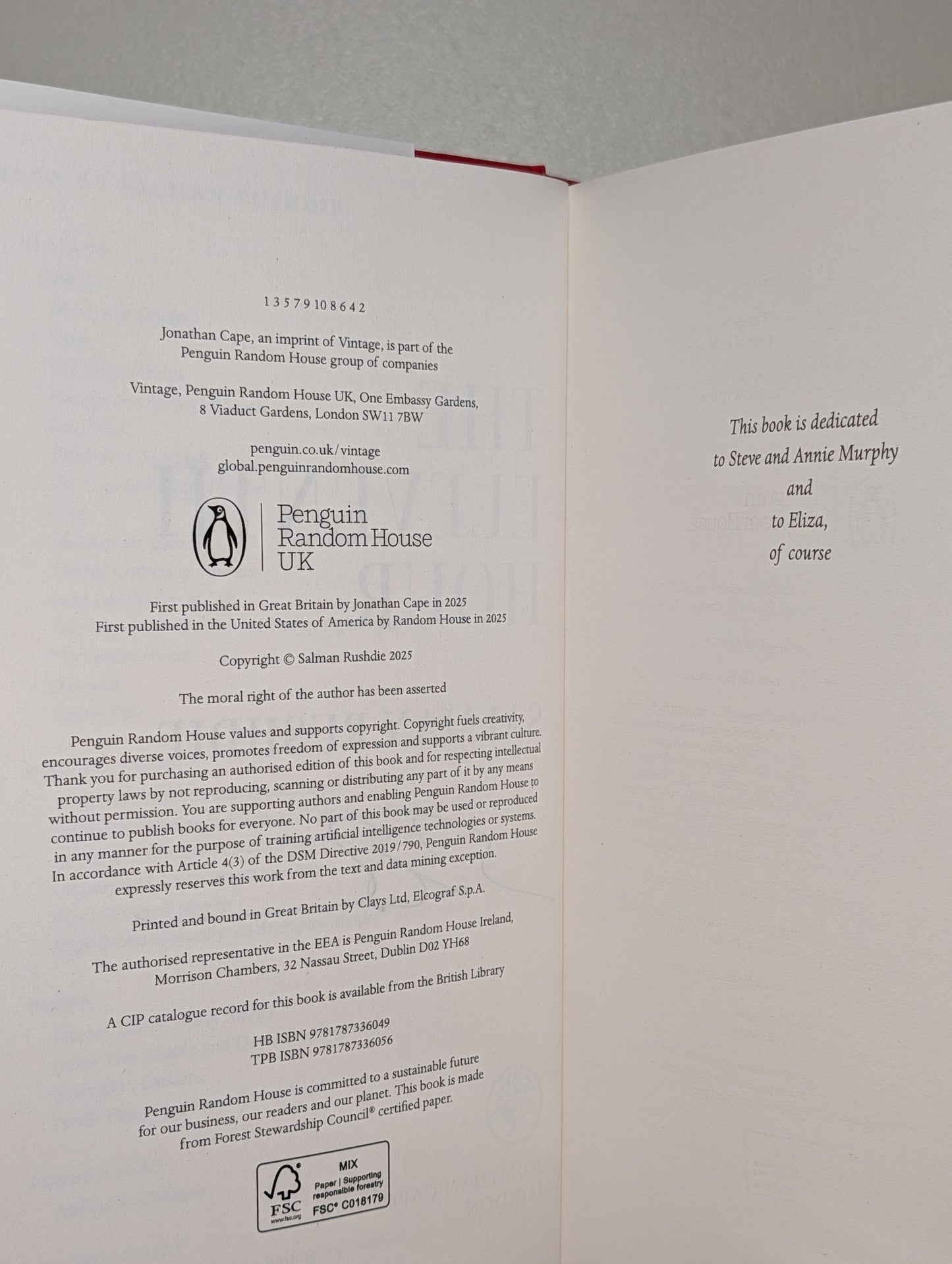 The Eleventh Hour by Salman Rushdie (Signed First Edition) - Fialta Books