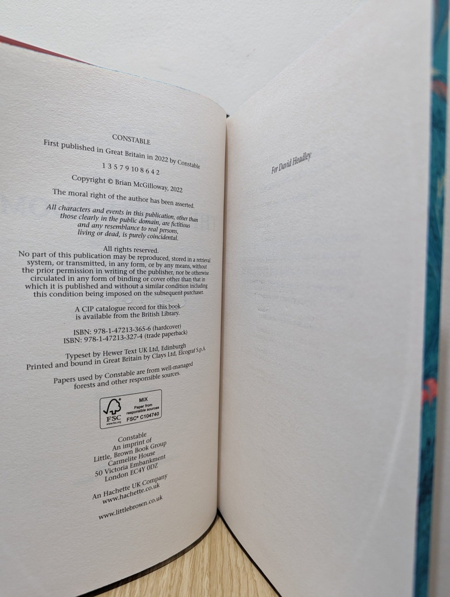 The Empty Room by Brian McGilloway (Signed First Edition with sprayed edges) - Fialta Books