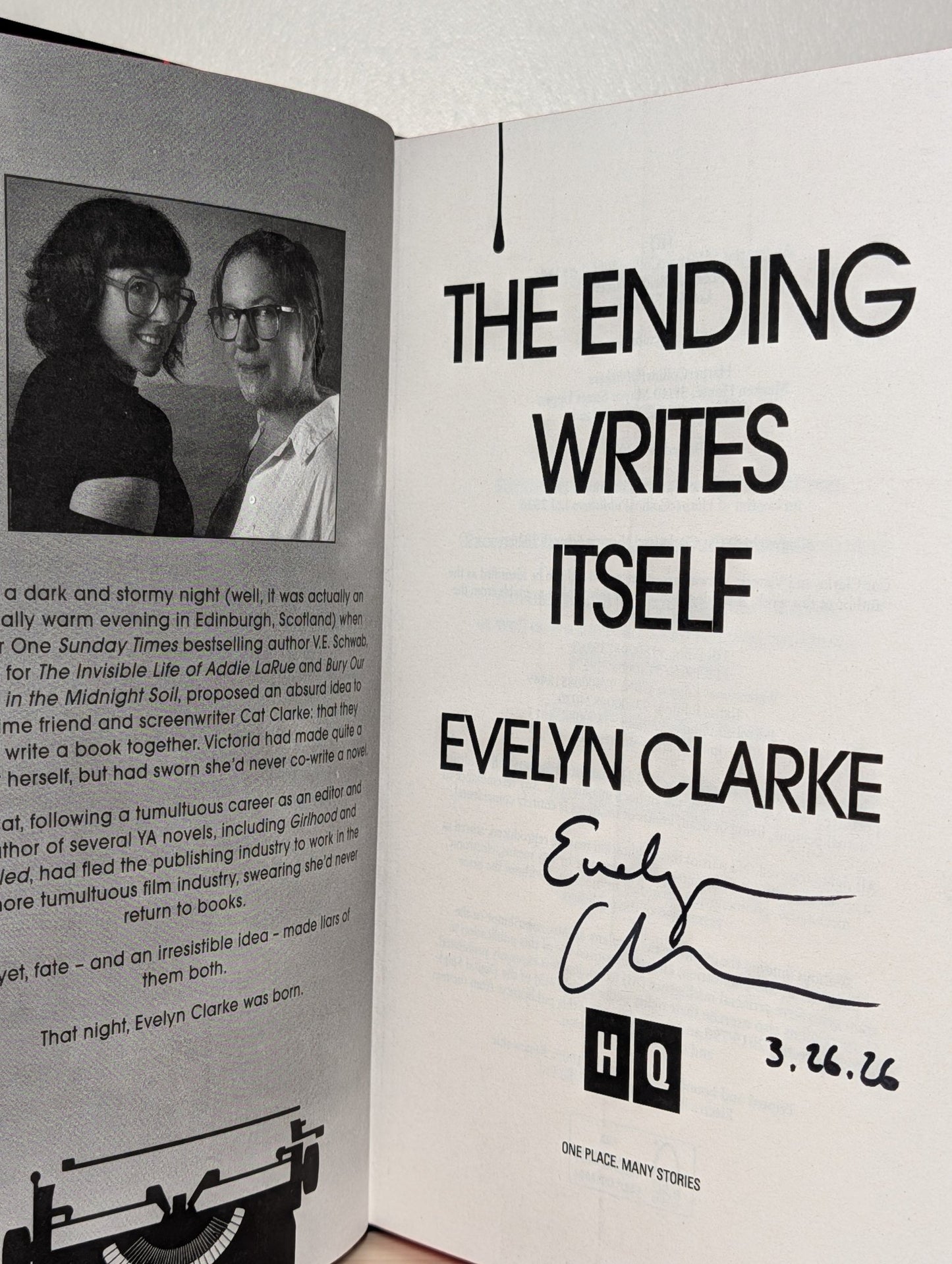 The Ending Writes Itself by Evelyn Clarke (Signed Dated First Edition with sprayed edges) - Fialta Books