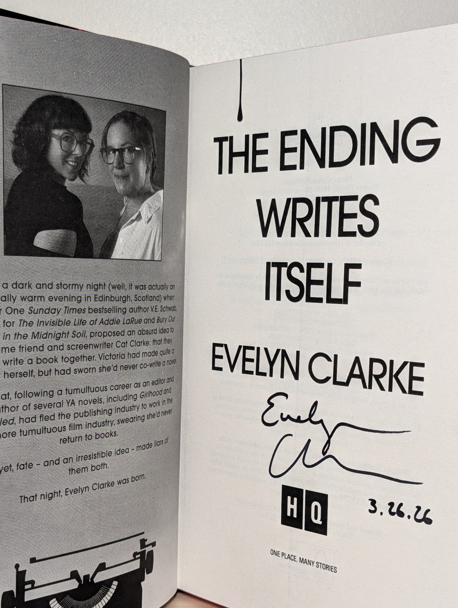 The Ending Writes Itself by Evelyn Clarke (Signed Dated First Edition with sprayed edges) - Fialta Books