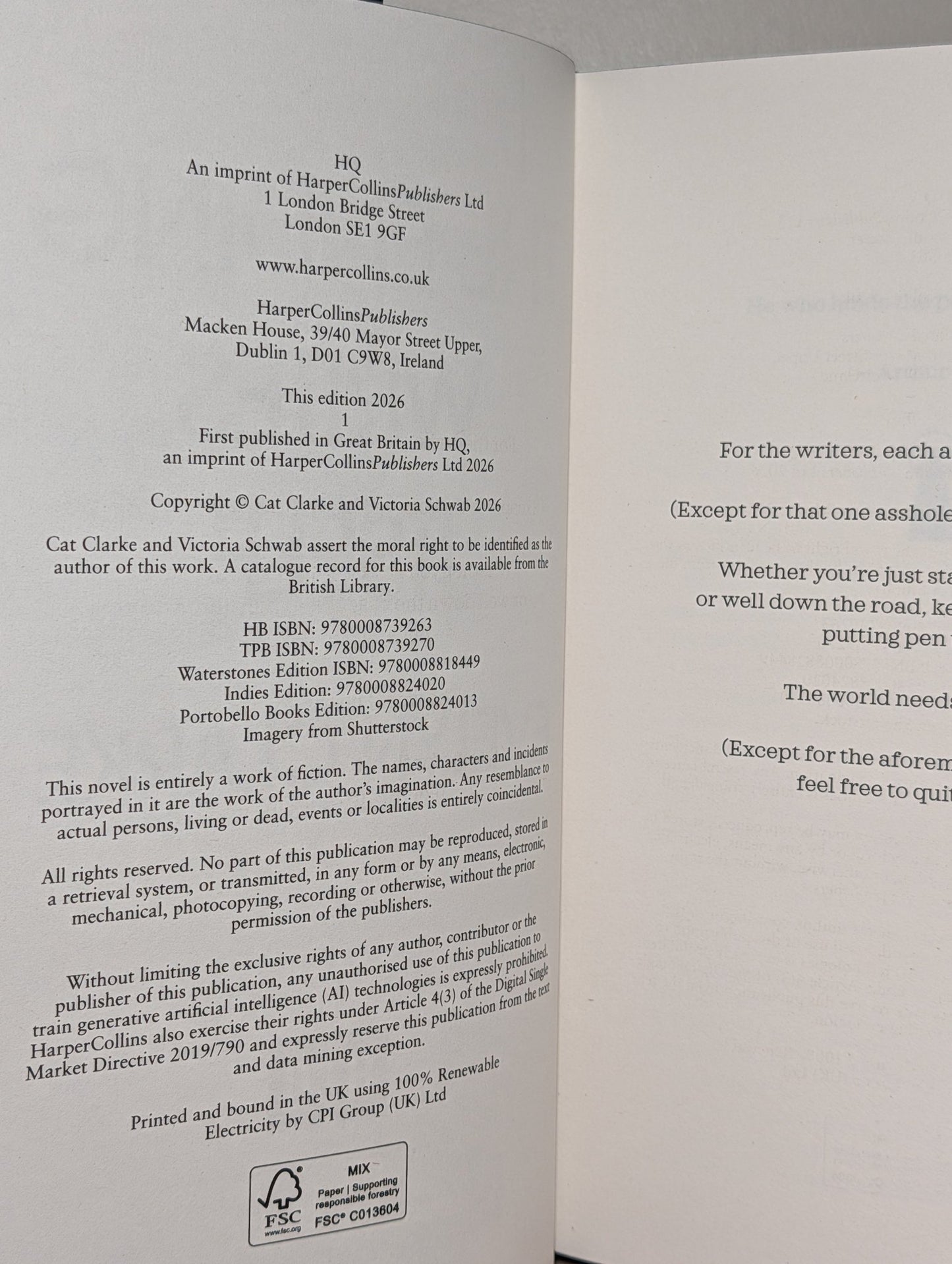 The Ending Writes Itself by Evelyn Clarke (Signed First Edition with sprayed edges) - Fialta Books