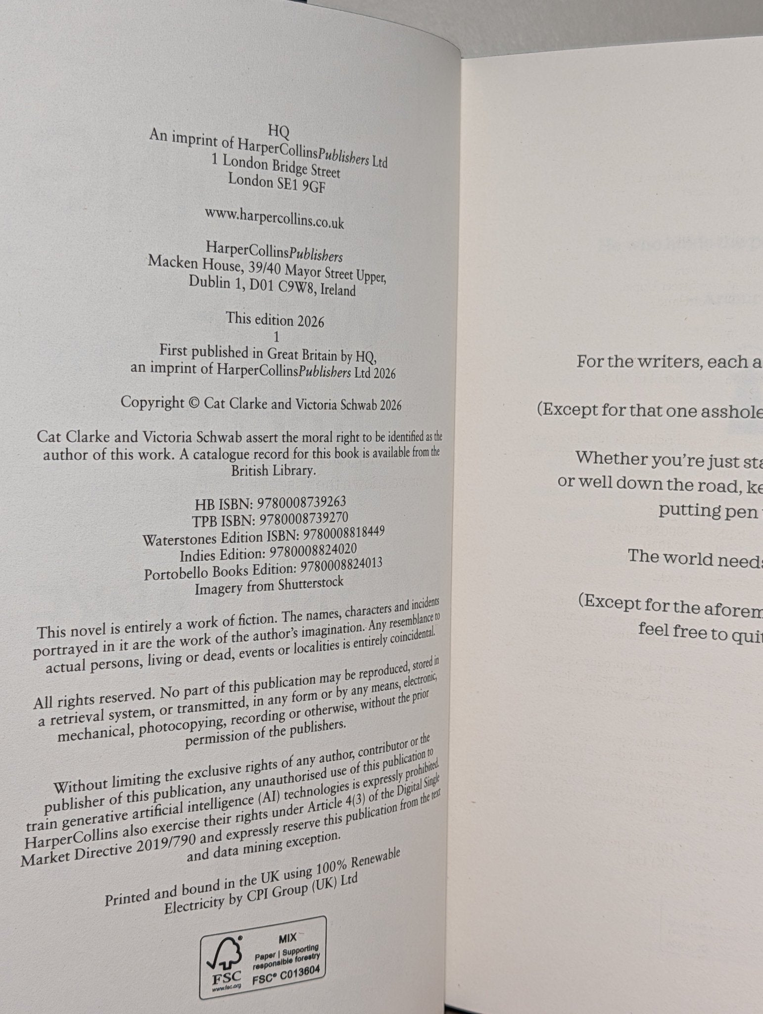 The Ending Writes Itself by Evelyn Clarke (Signed First Edition with sprayed edges) - Fialta Books