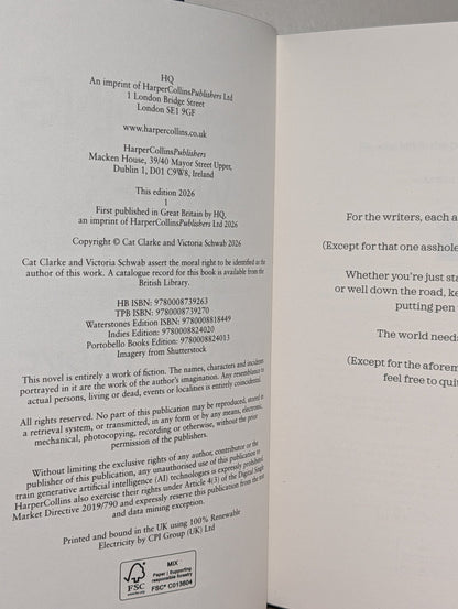 The Ending Writes Itself by Evelyn Clarke (Signed First Edition with sprayed edges) - Fialta Books