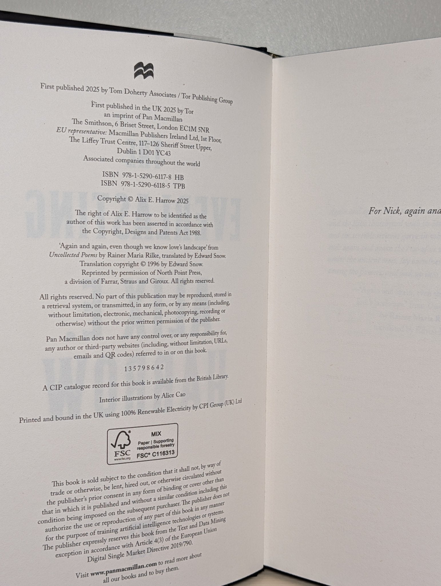 The Everlasting by Alix E. Harrow (Signed Numbered Edition with sprayed edges) - Fialta Books