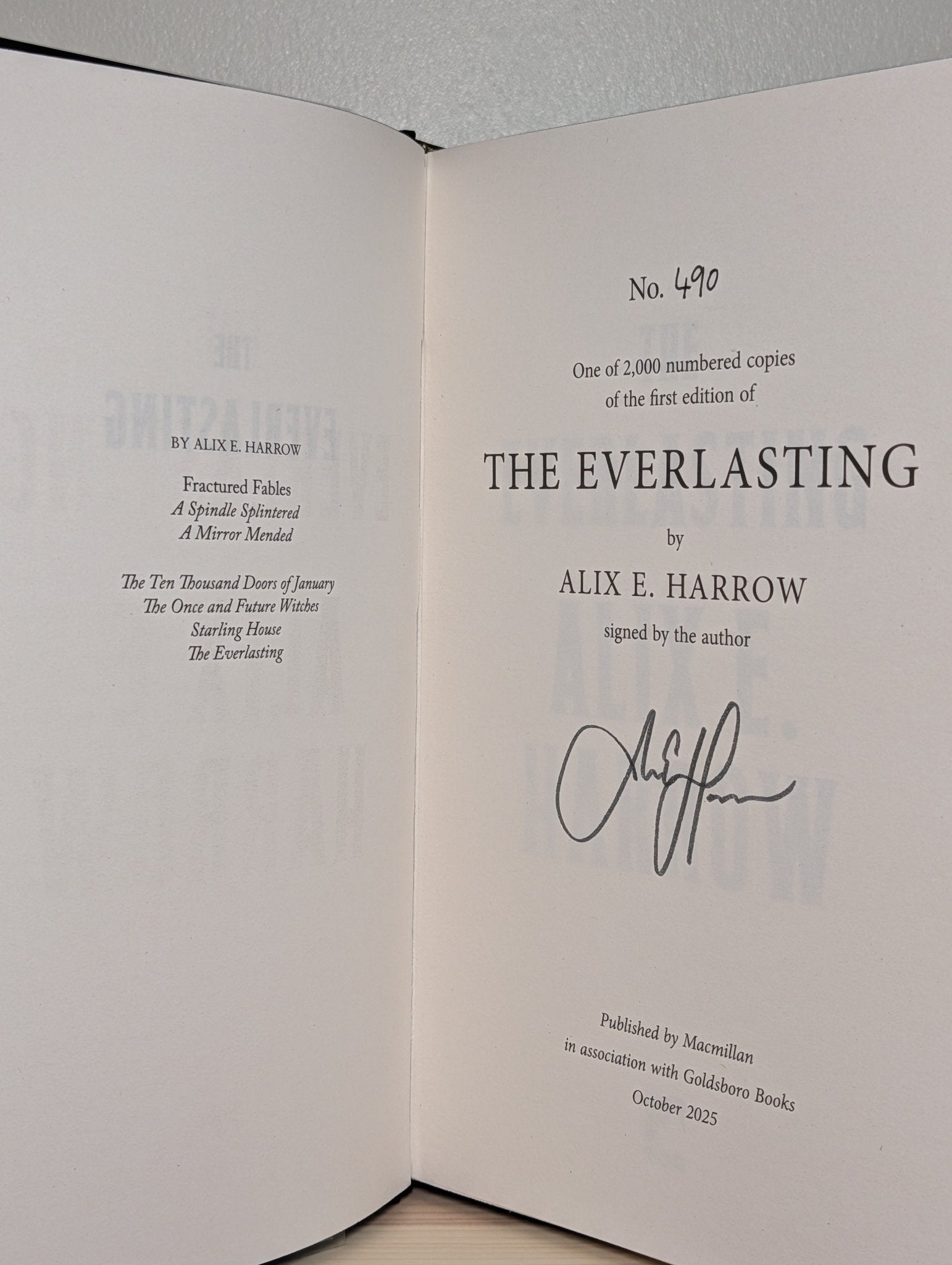 The Everlasting by Alix E. Harrow (Signed Numbered Edition with sprayed edges) - Fialta Books