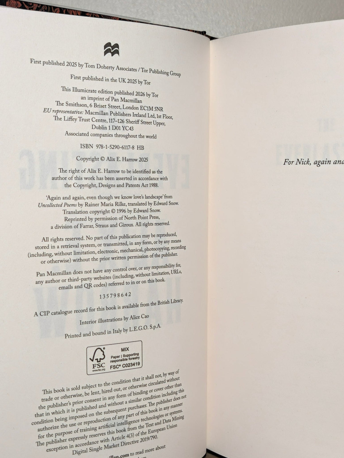The Everlasting by Alix E. Harrow (Signed Special Edition with sprayed edges) - Fialta Books