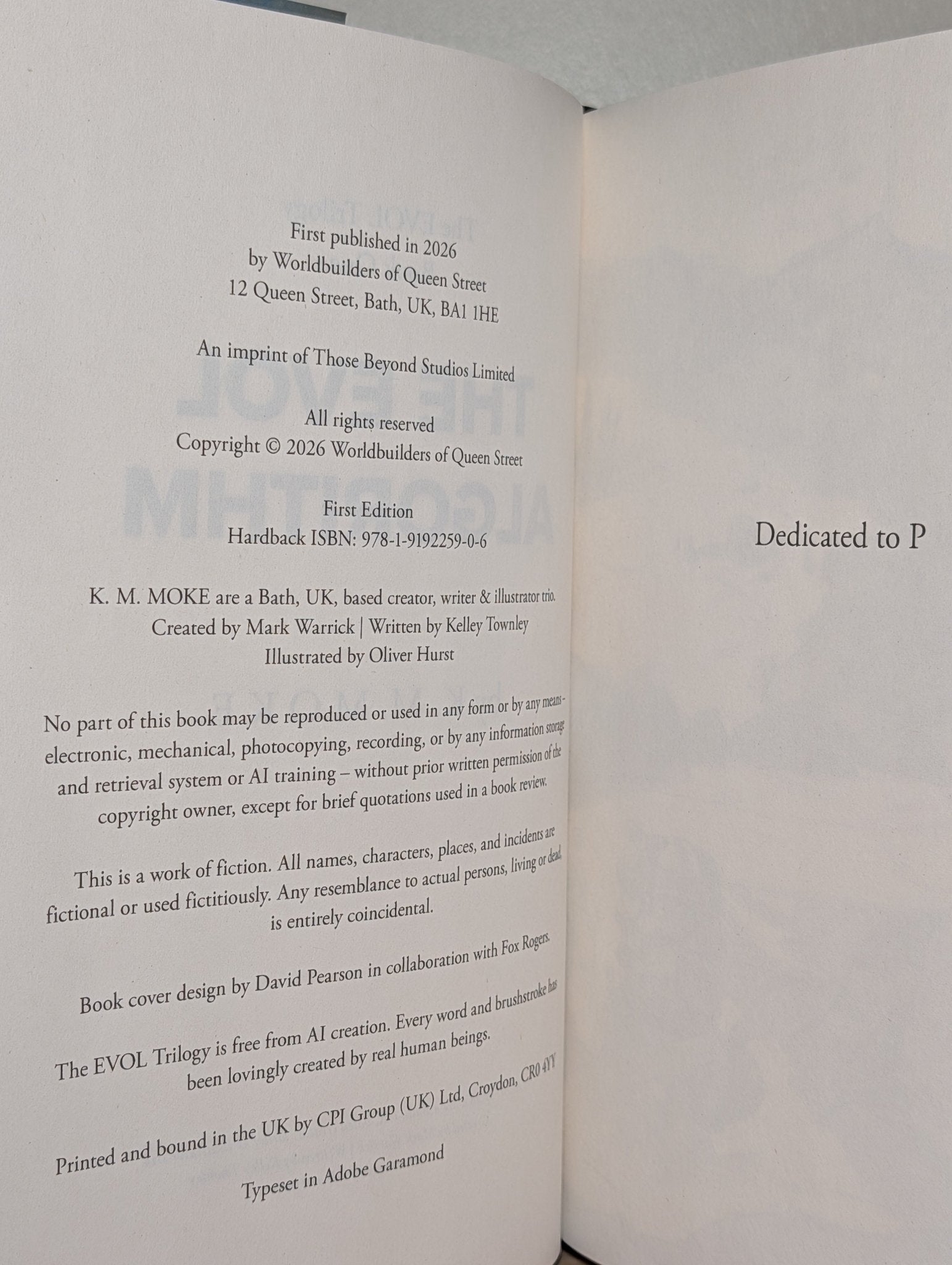 The EVOL Algorithm by K.M. Moke (First Edition) - Fialta Books