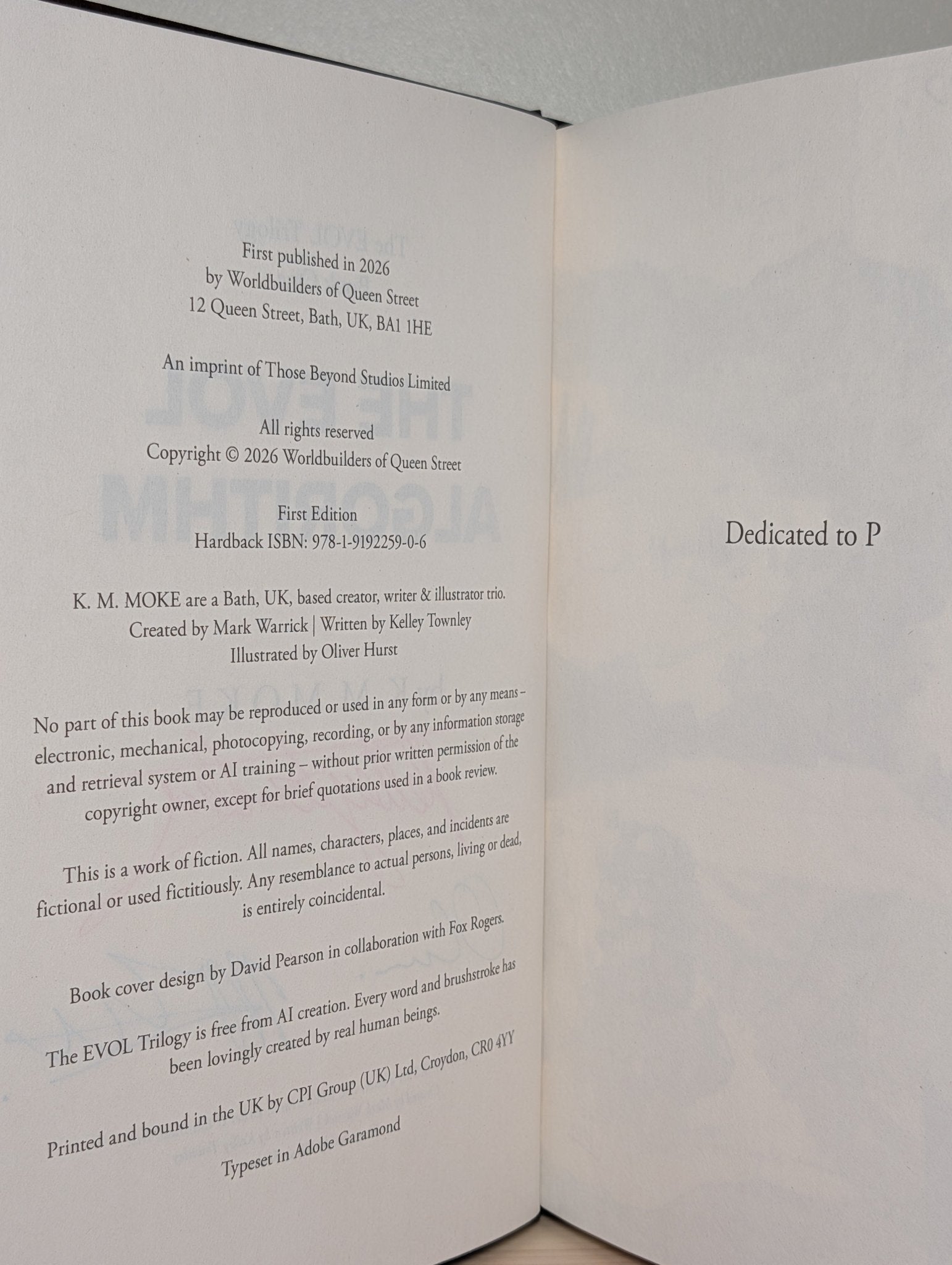 The EVOL Algorithm by K.M. Moke (Signed First Edition) - Fialta Books