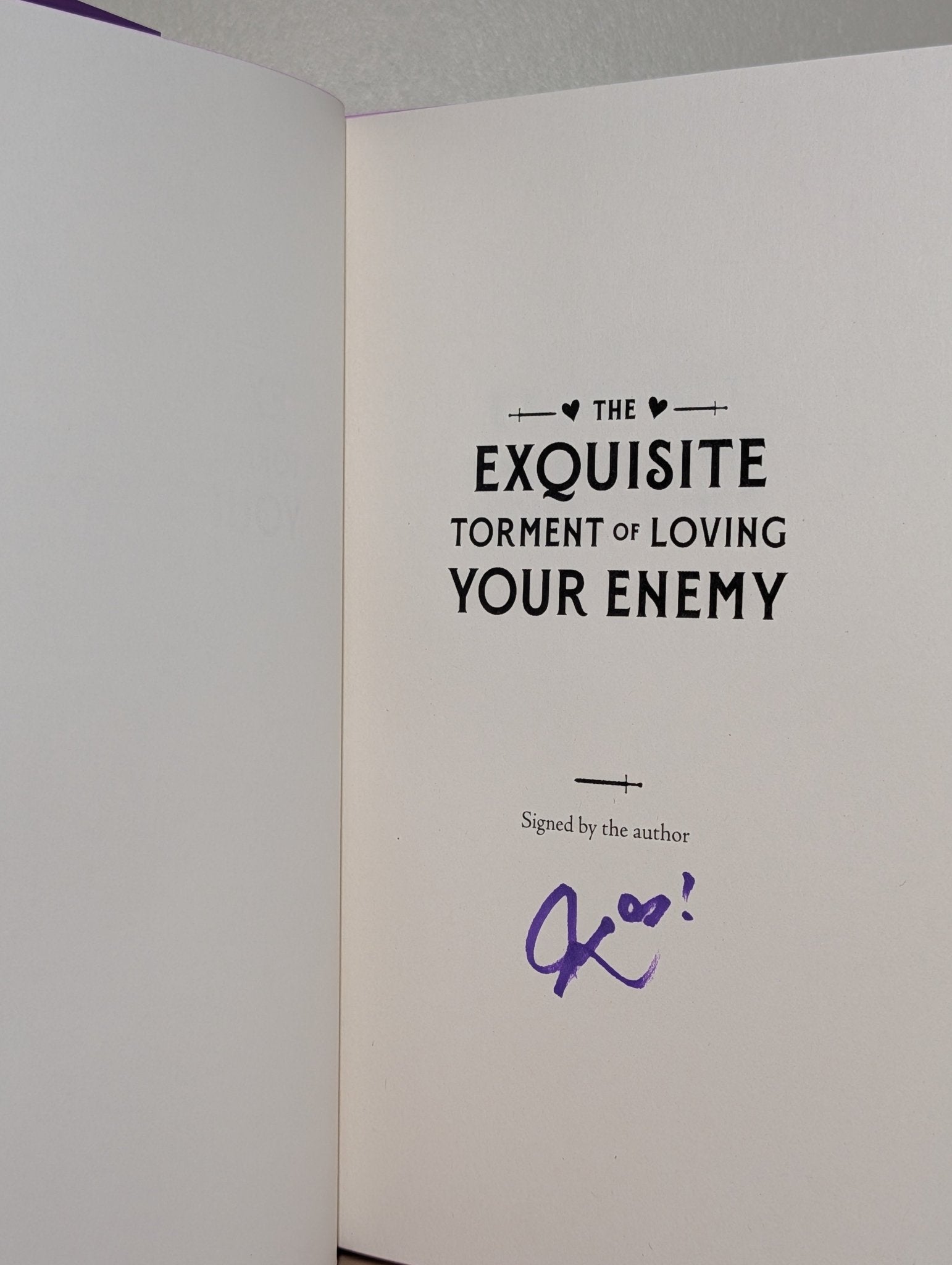 The Exquisite Torment of Loving Your Enemy by Brigitte Knightley (Signed First Edition with sprayed edges) - Fialta Books