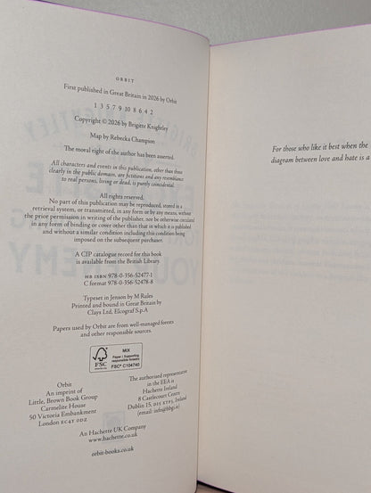 The Exquisite Torment of Loving Your Enemy by Brigitte Knightley (Signed First Edition with sprayed edges) - Fialta Books
