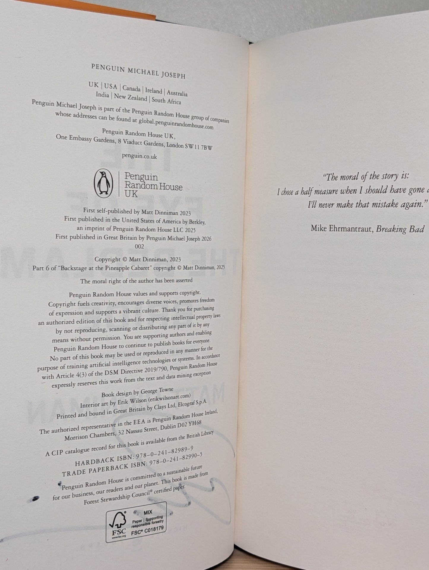 The Eye of the Bedlam Bride: Dungeon Crawler Carl Book 6 by Matt Dinniman (Signed) - Fialta Books