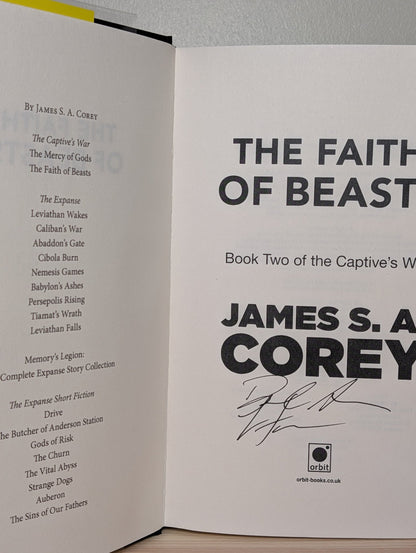 The Faith of Beasts by James S. A. Corey (Signed First Edition) - Fialta Books