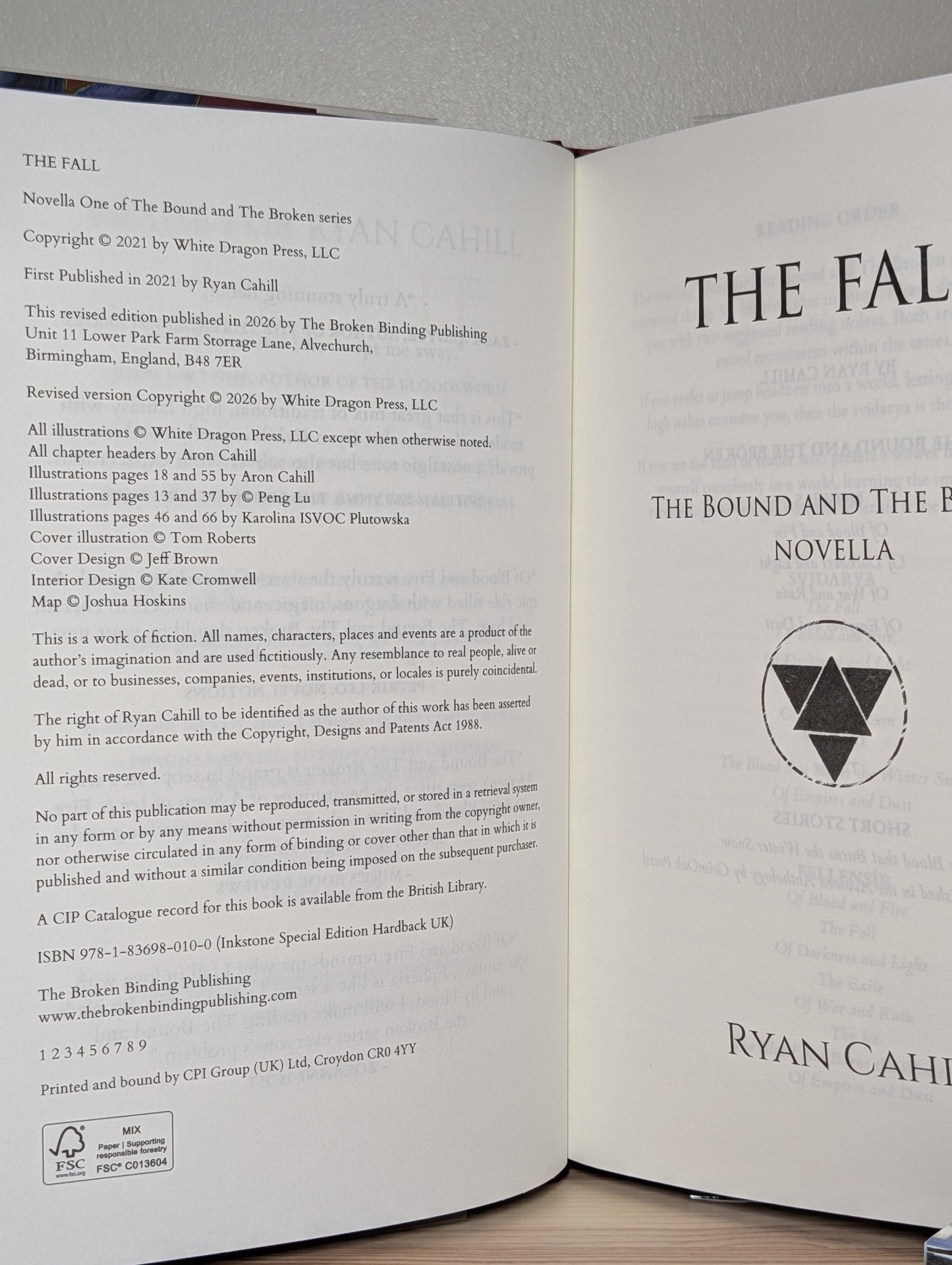 The Fall by Ryan Cahill (Signed Numbered Edition with sprayed edges) - Fialta Books