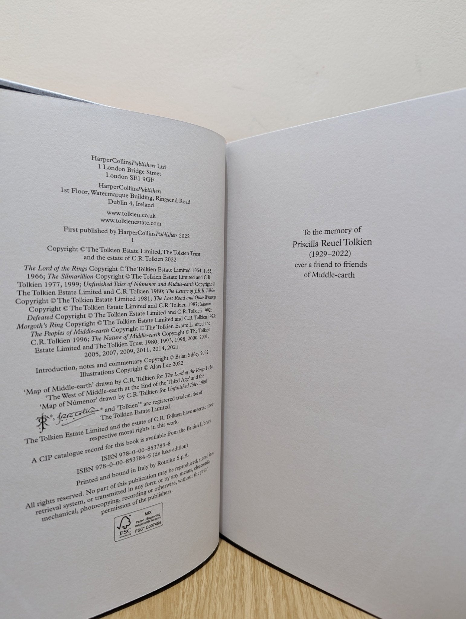 The Fall of Numenor by Alan Lee J. R. R. Tolkien Brian Sibley (Signed Deluxe Edition) - Fialta Books