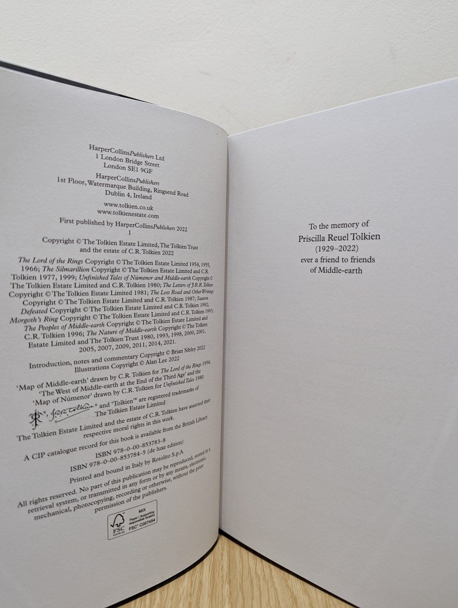 The Fall of Numenor by Alan Lee J. R. R. Tolkien Brian Sibley (Signed First Edition) - Fialta Books