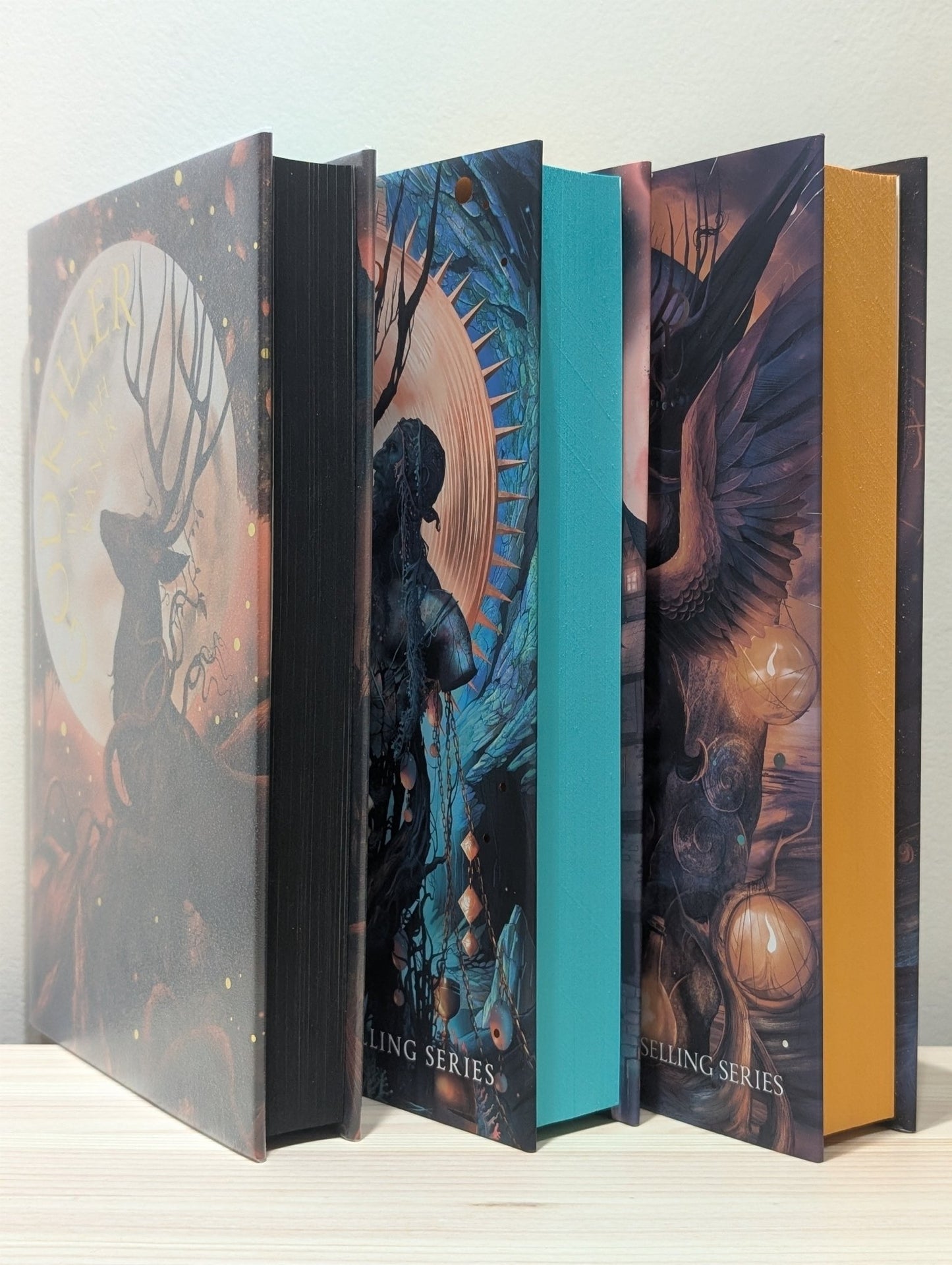 The Fallen Gods: Godkiller; Sunbringer; Faithbreaker by Hannah Kaner (Signed Numbered First Edition with foil on boards) - Fialta Books