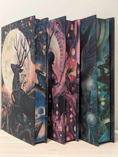 The Fallen Gods: Godkiller; Sunbringer; Faithbreaker by Hannah Kaner (Signed Set with sprayed edges) - Fialta Books