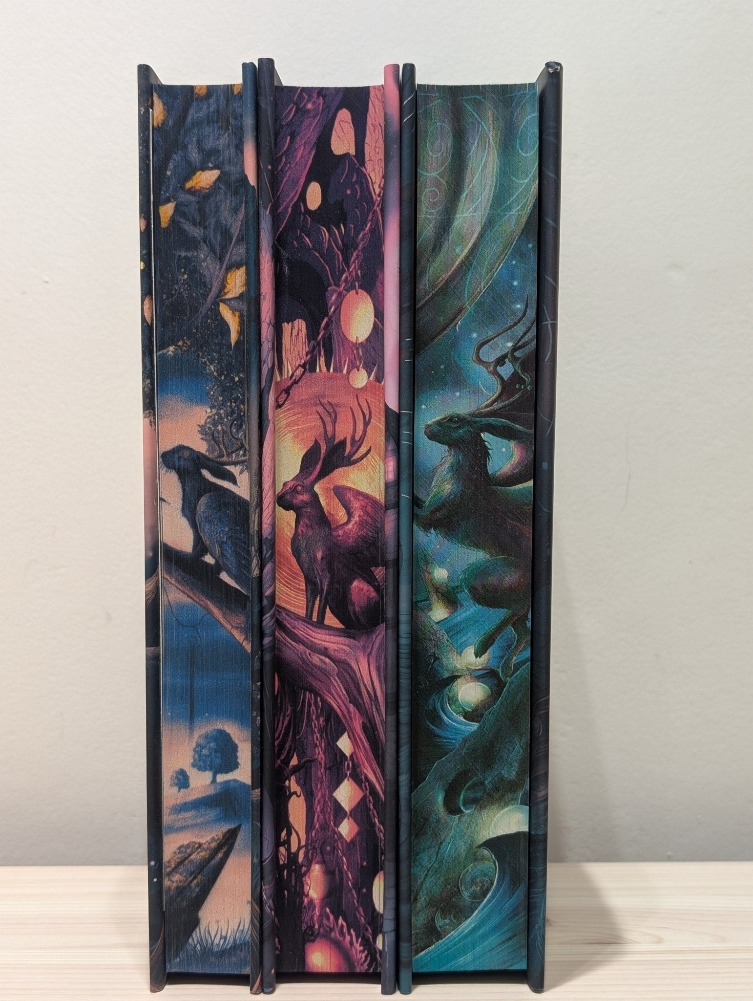 The Fallen Gods: Godkiller; Sunbringer; Faithbreaker by Hannah Kaner (Signed Set with sprayed edges) - Fialta Books