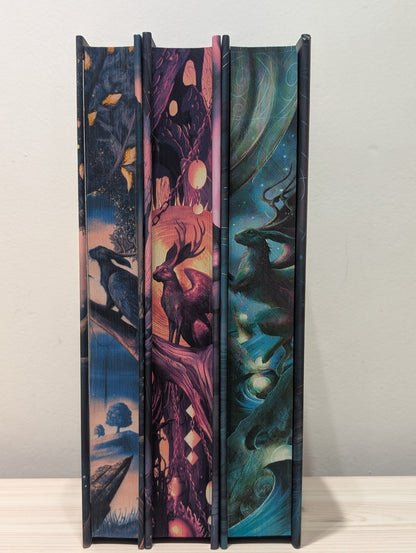 The Fallen Gods: Godkiller; Sunbringer; Faithbreaker by Hannah Kaner (Signed Set with sprayed edges) - Fialta Books