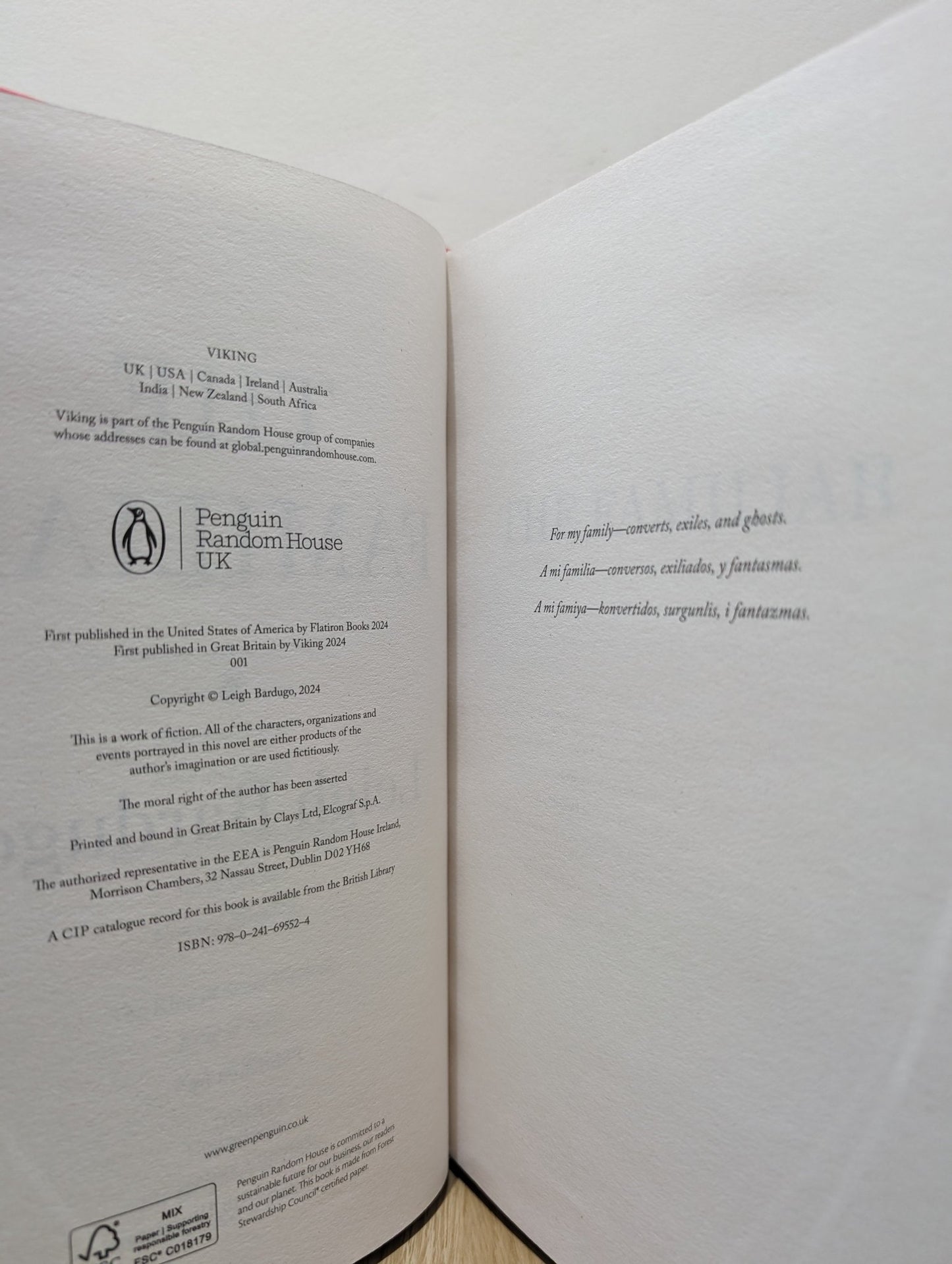 The Familiar by Leigh Bardugo (First Edition with gold edges) - Fialta Books