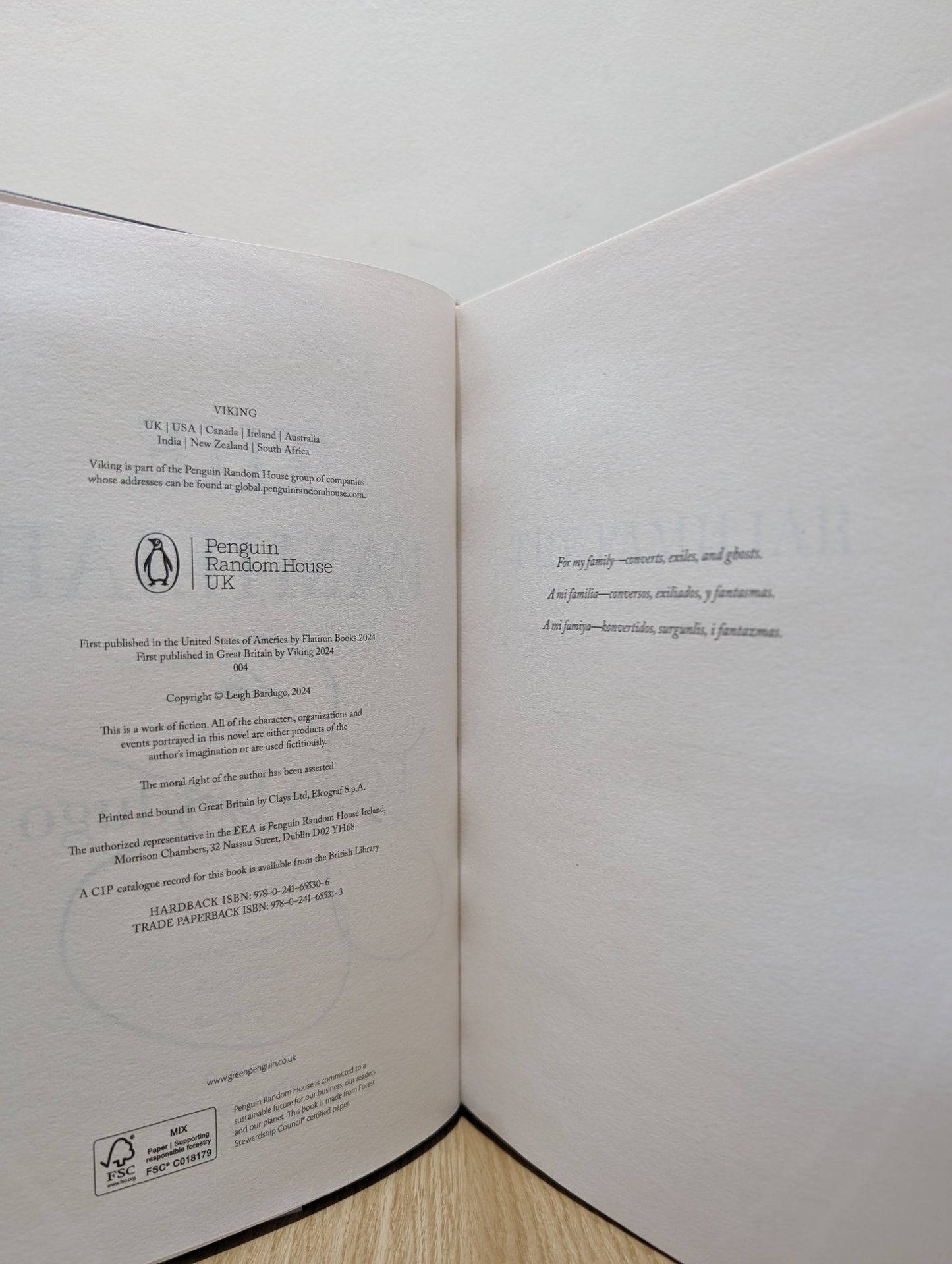 The Familiar by Leigh Bardugo (Signed) - Fialta Books