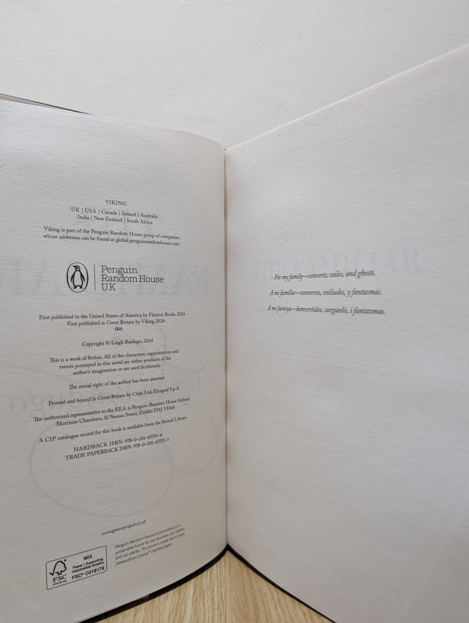 The Familiar by Leigh Bardugo (Signed) - Fialta Books