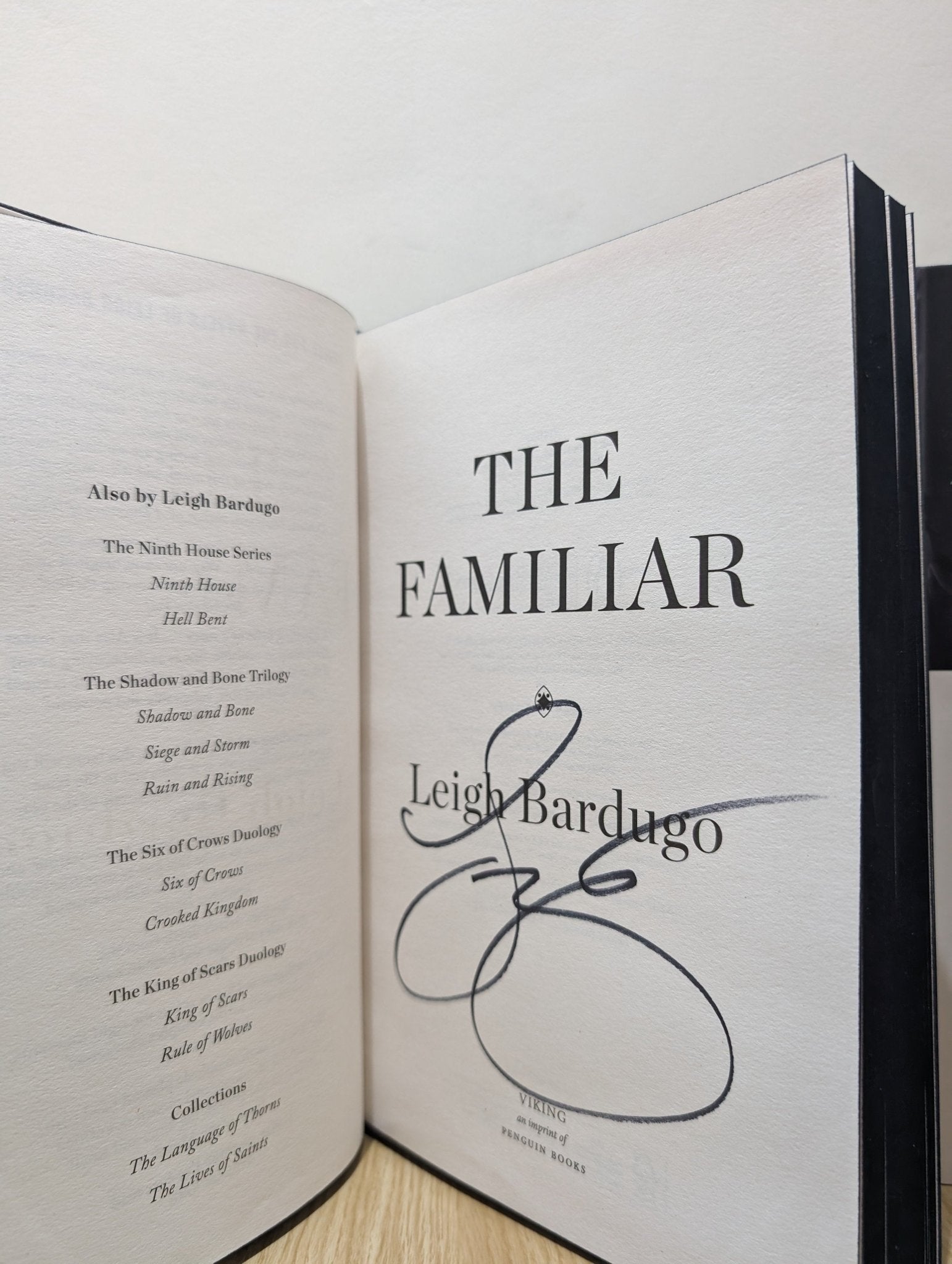 The Familiar by Leigh Bardugo (Signed First Edition with black edges) - Fialta Books