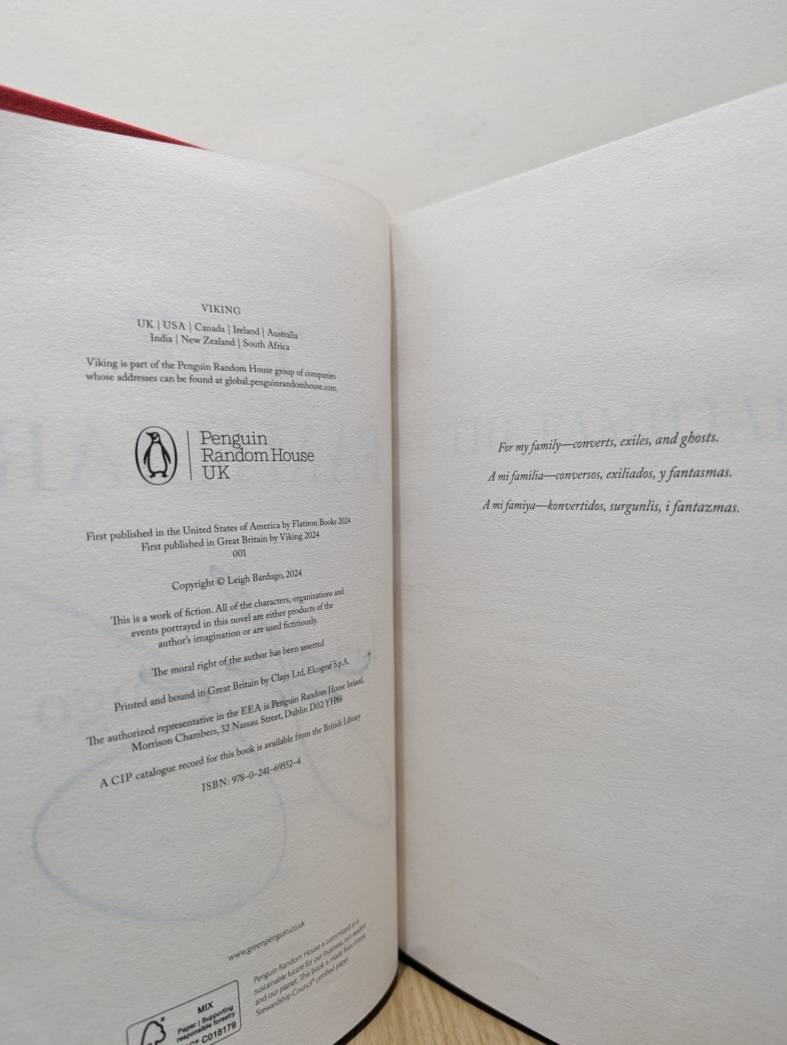 The Familiar by Leigh Bardugo (Signed First Edition with gold edges) - Fialta Books