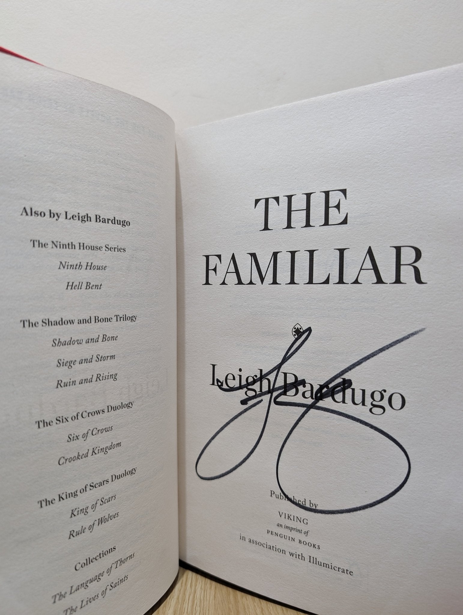 The Familiar by Leigh Bardugo (Signed First Edition with gold edges) - Fialta Books